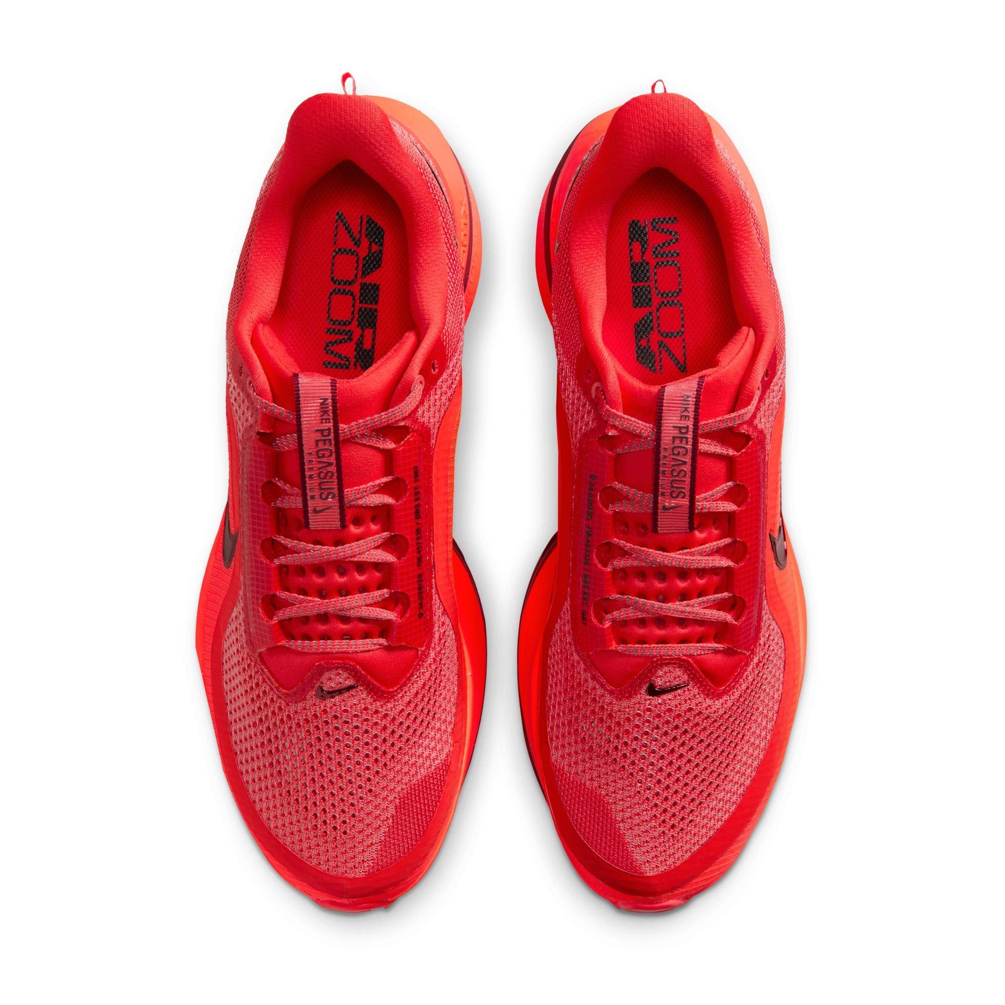 Nike Pegasus Premium "Lt Crimson/Team Red/Bright Crimson/Black" Men's Road Running Shoe - RED Thumbnail View 6