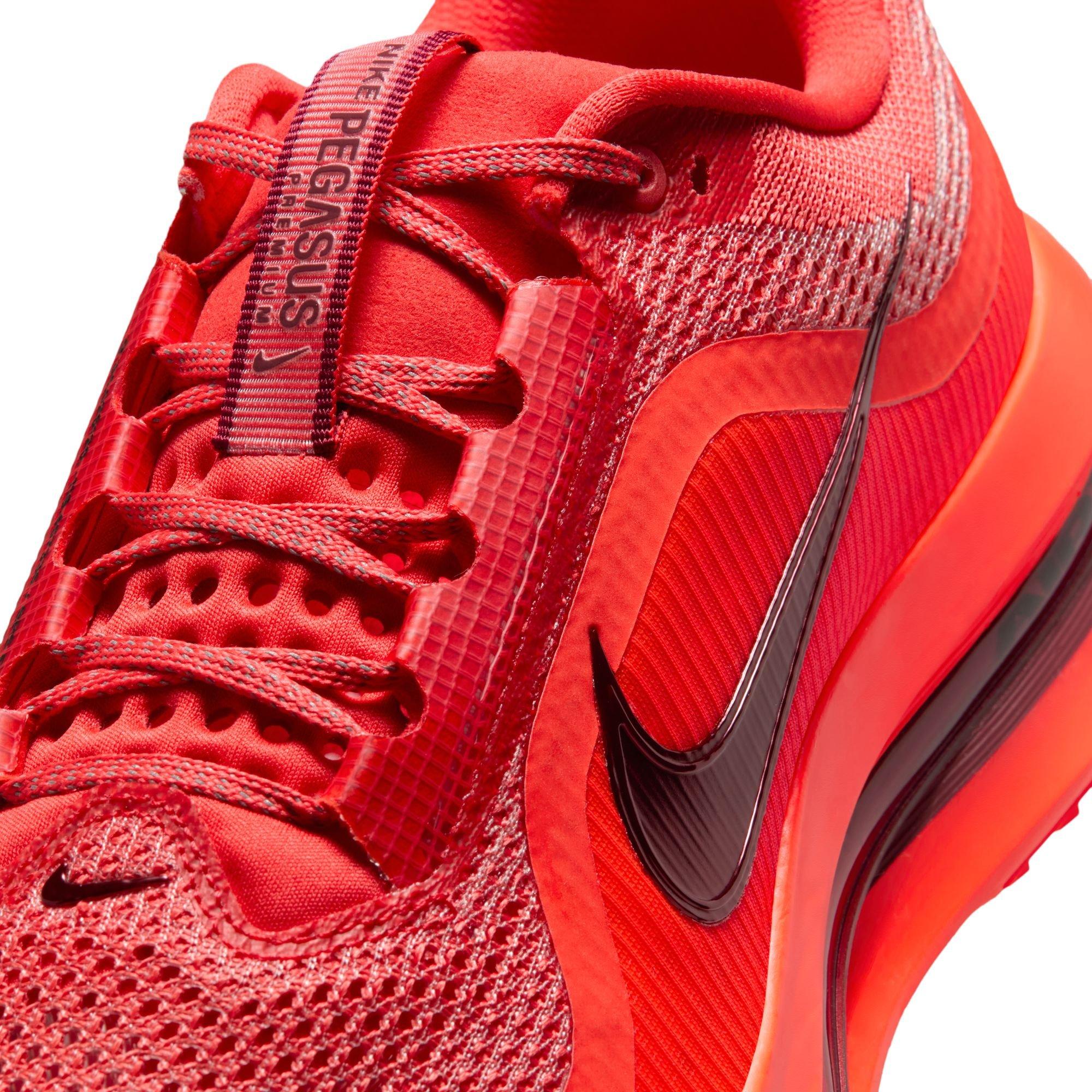 Nike Pegasus Premium "Lt Crimson/Team Red/Bright Crimson/Black" Men's Road Running Shoe - RED Thumbnail View 10