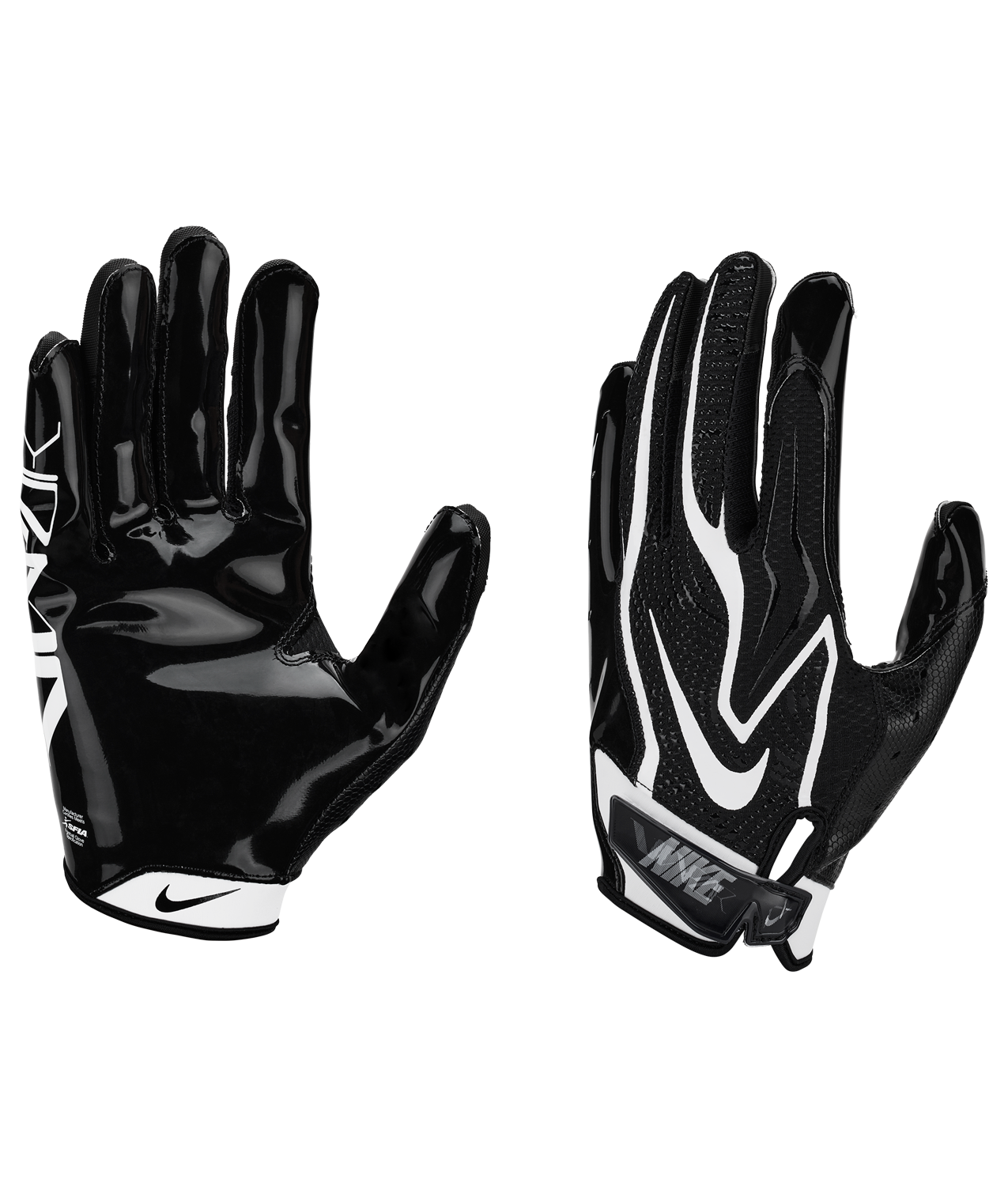 Nike Vapor Jet 9.0 Football Gloves - BLACK/WHITE Thumbnail View 3