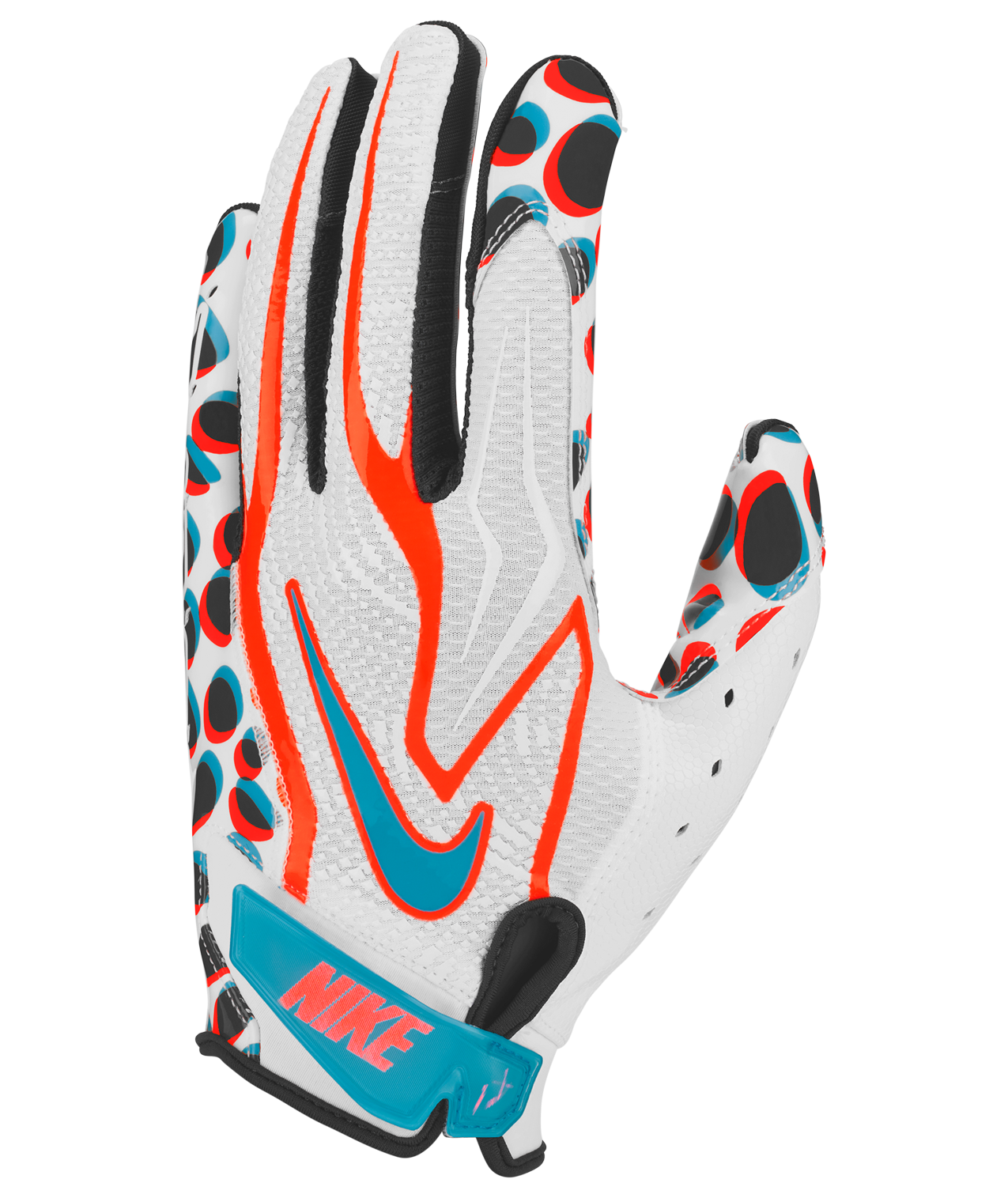 Nike Adult Vapor Jet 9.0 Energy Football Gloves-White/Crimson - WHITE/CRIMSON Thumbnail View 1