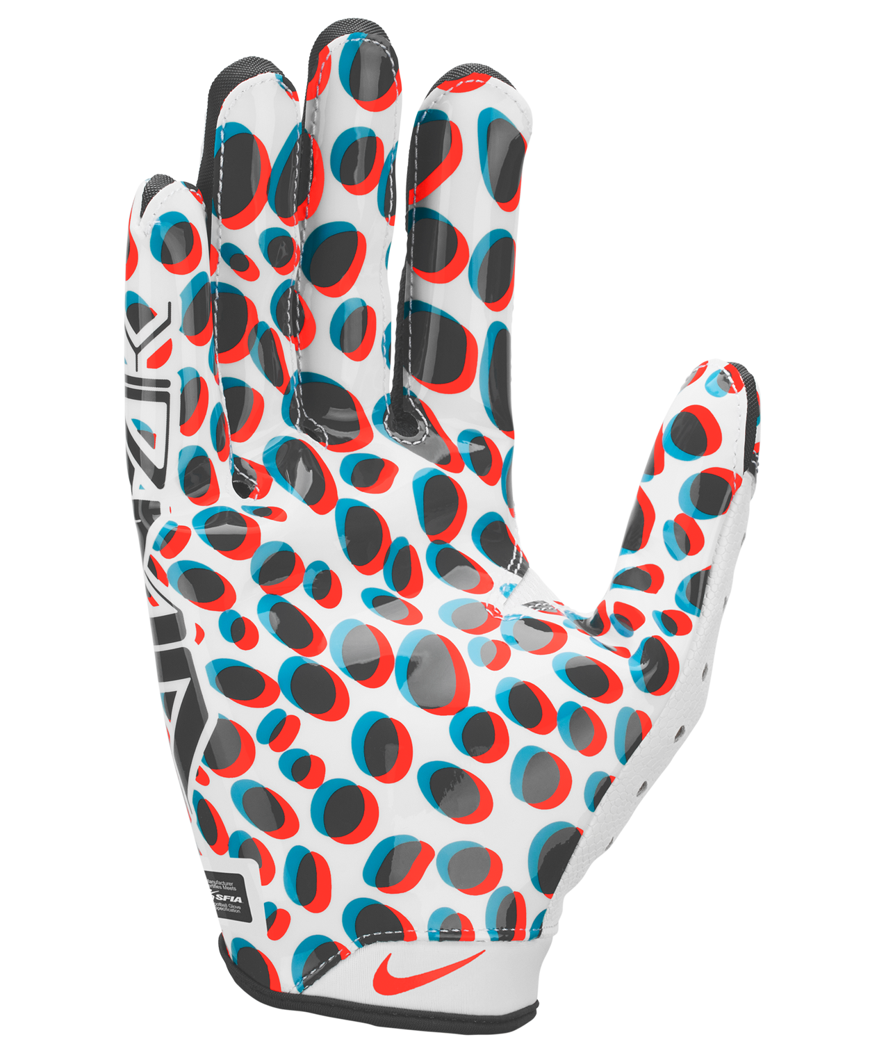 Nike Adult Vapor Jet 9.0 Energy Football Gloves-White/Crimson - WHITE/CRIMSON Thumbnail View 2