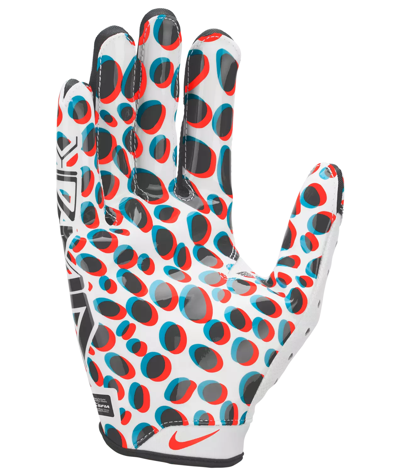 Nike Adult Vapor Jet 9.0 Energy Football Gloves-White/Crimson - WHITE/CRIMSON