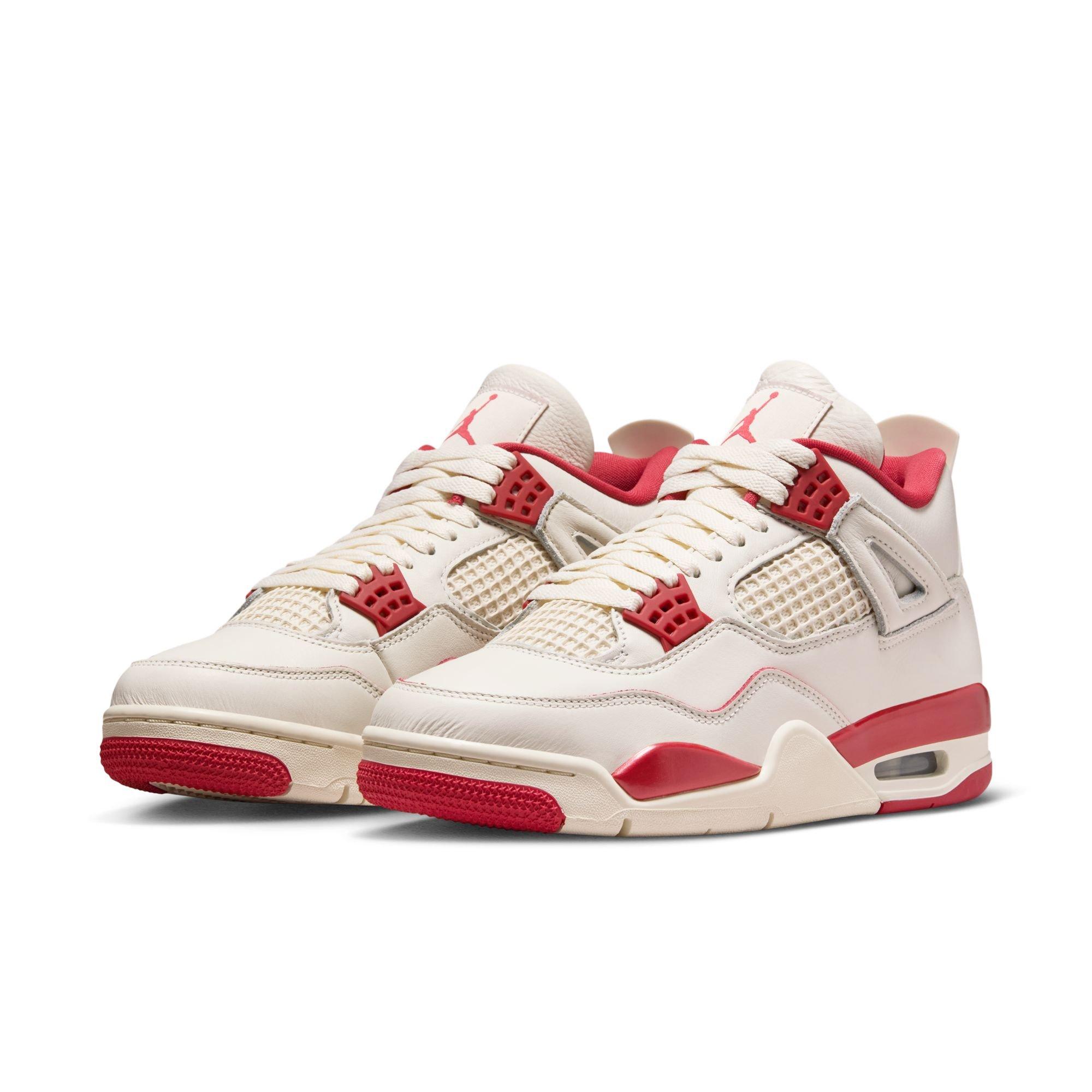Jordan 4 Retro &ldquo;Sierra Red&rdquo; Women's Shoe - PALE IVORY/SIERRA RED/TOUGH RED Thumbnail View 4