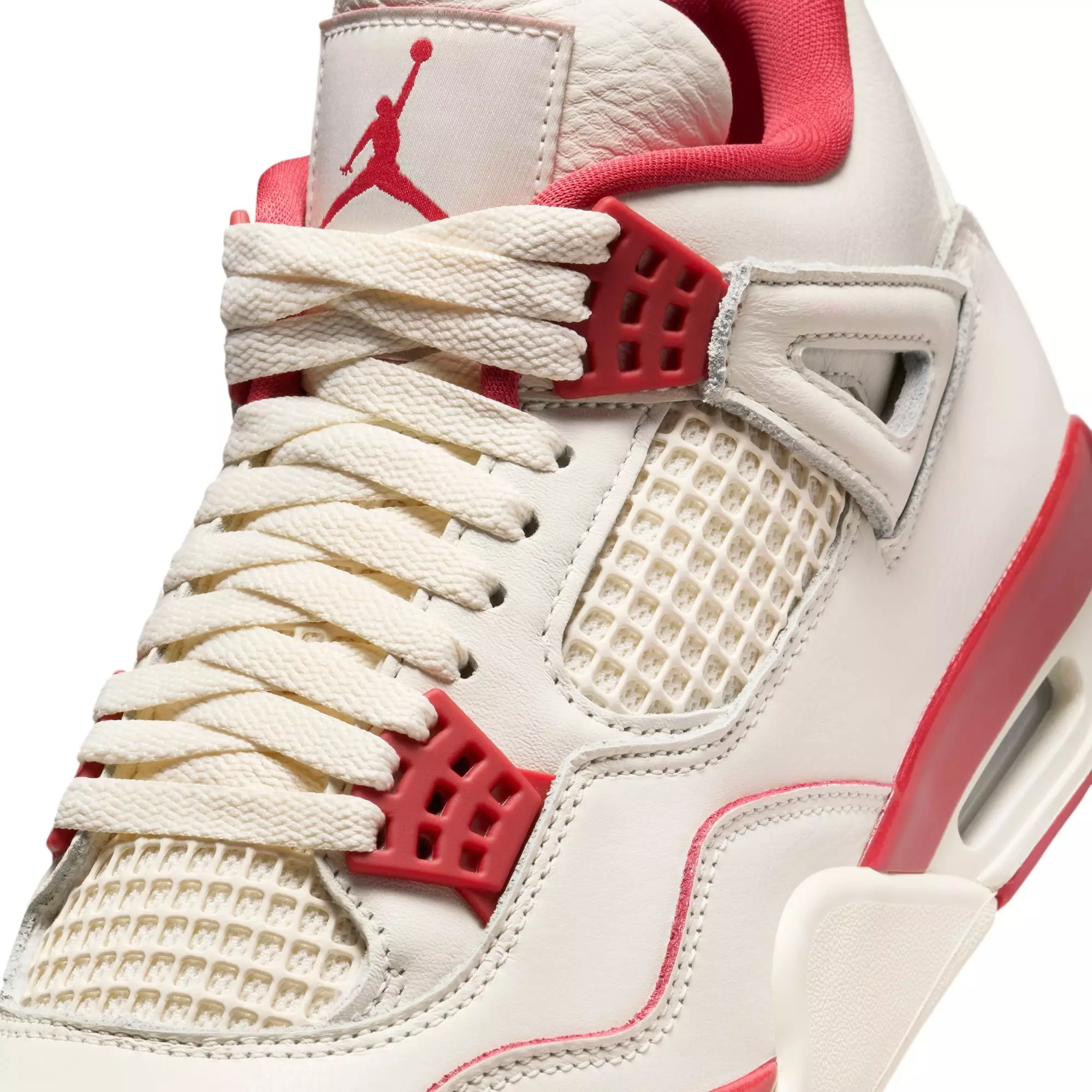 Jordan 4 Retro &ldquo;Sierra Red&rdquo; Women's Shoe - PALE IVORY/SIERRA RED/TOUGH RED