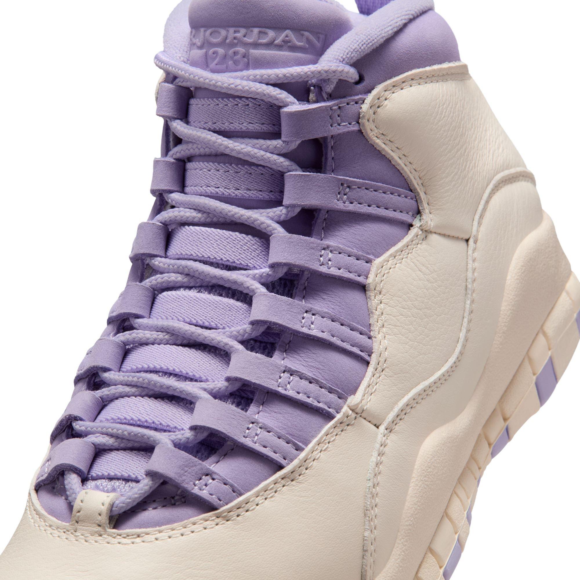 Jordan 10 Retro &ldquo;Hydrangeas&rdquo; Women's Shoe - CHALK/HYDRANGEAS/WILD GRAPE Thumbnail View 5