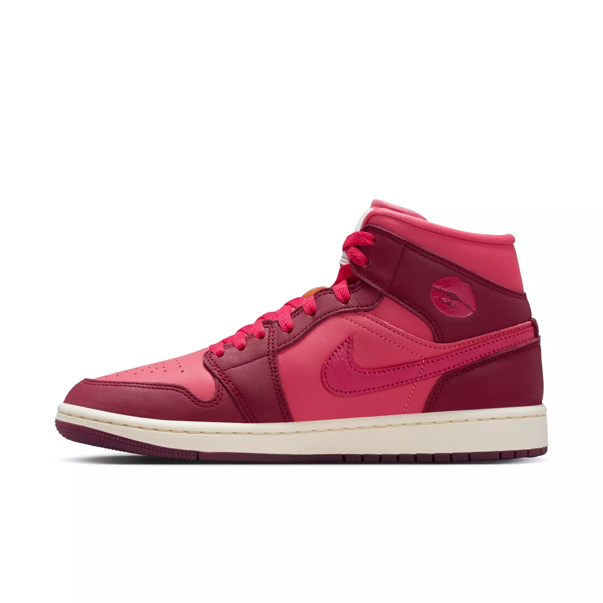 Jordan 1 Mid SE "Team Red/Sierra Red/Pueblo Red" Women's Shoe - RED/PINK