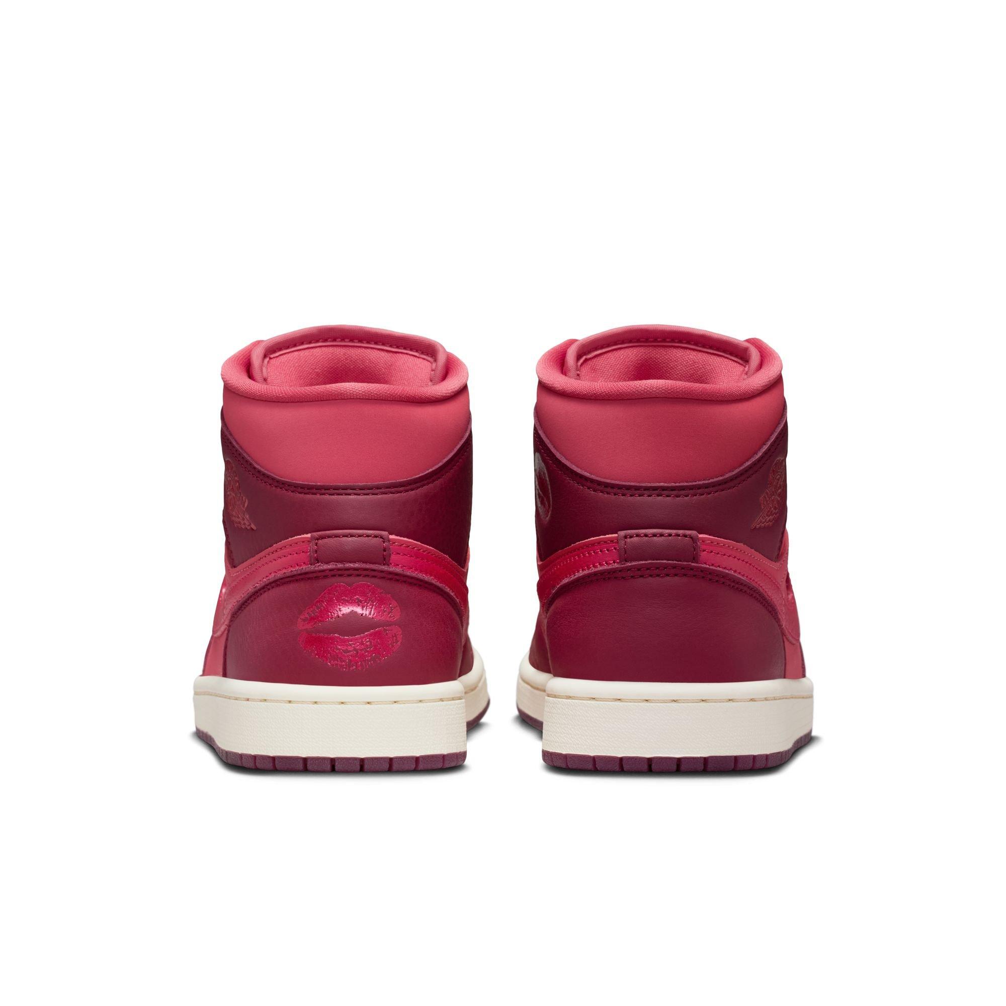 Jordan 1 Mid SE "Team Red/Sierra Red/Pueblo Red" Women's Shoe - RED/PINK Thumbnail View 7