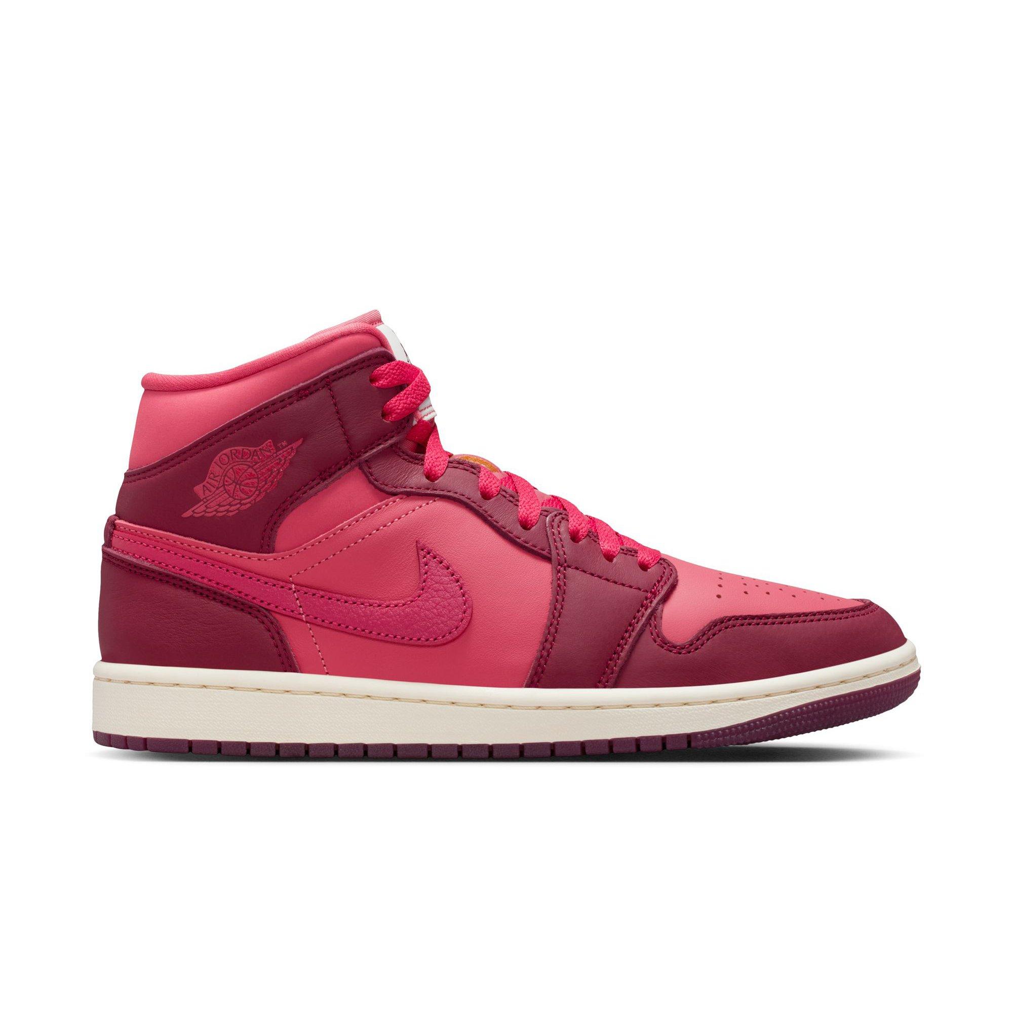 Jordan 1 Mid SE "Team Red/Sierra Red/Pueblo Red" Women's Shoe - RED/PINK Thumbnail View 1