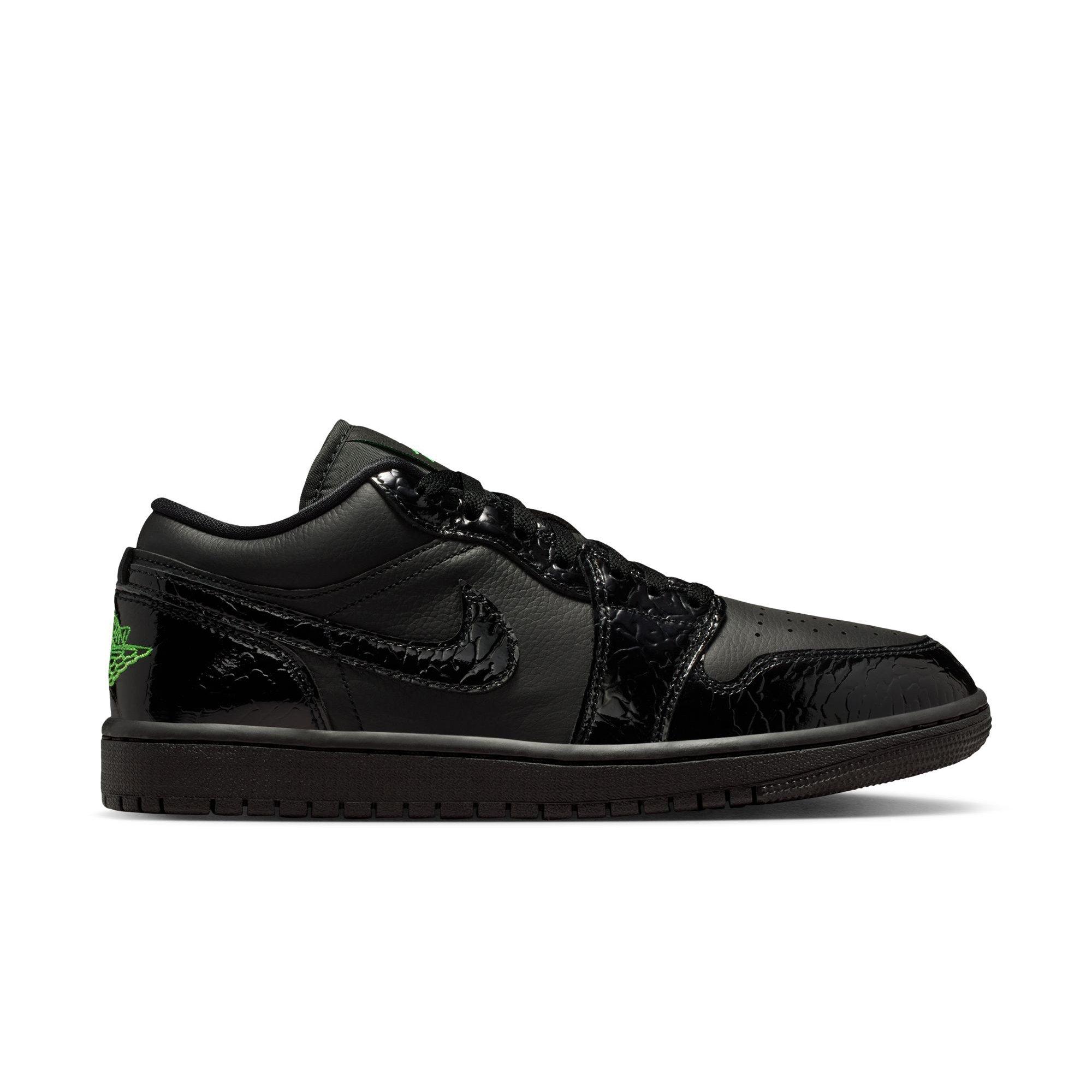 Jordan 1 Low SE "Black/Scream Green" Women's Shoe - BLACK/GREEN Thumbnail View 1