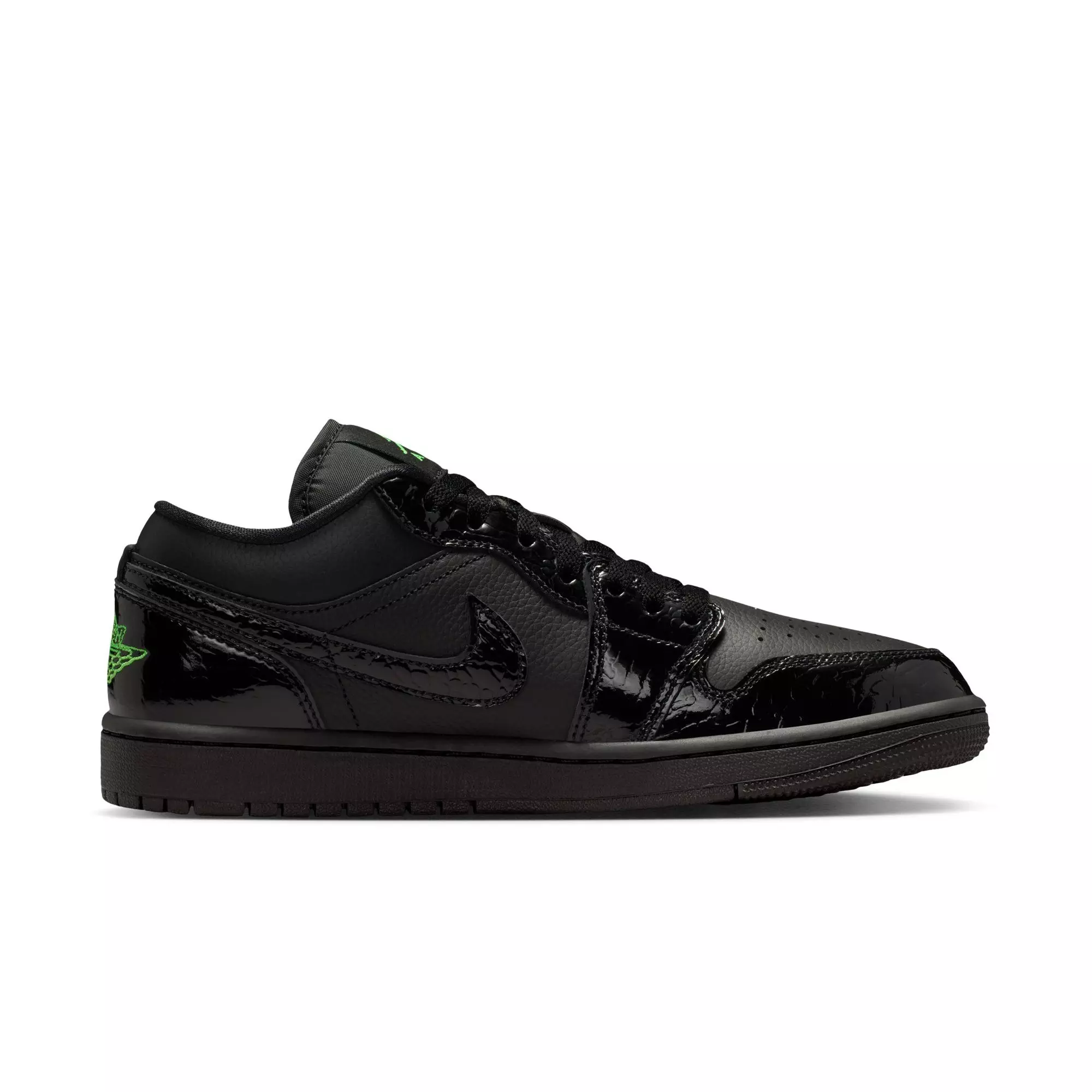 Jordan 1 Low SE "Black/Scream Green" Women's Shoe - BLACK/GREEN