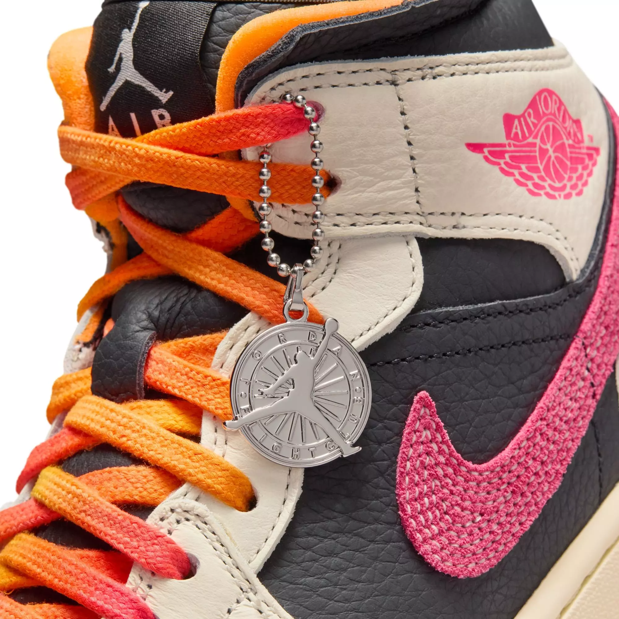 Jordan 1 Mid SE "Pale Ivory/Racer Pink/Black/Muslin" Women's Shoe - WHITE/BLACK/PINK