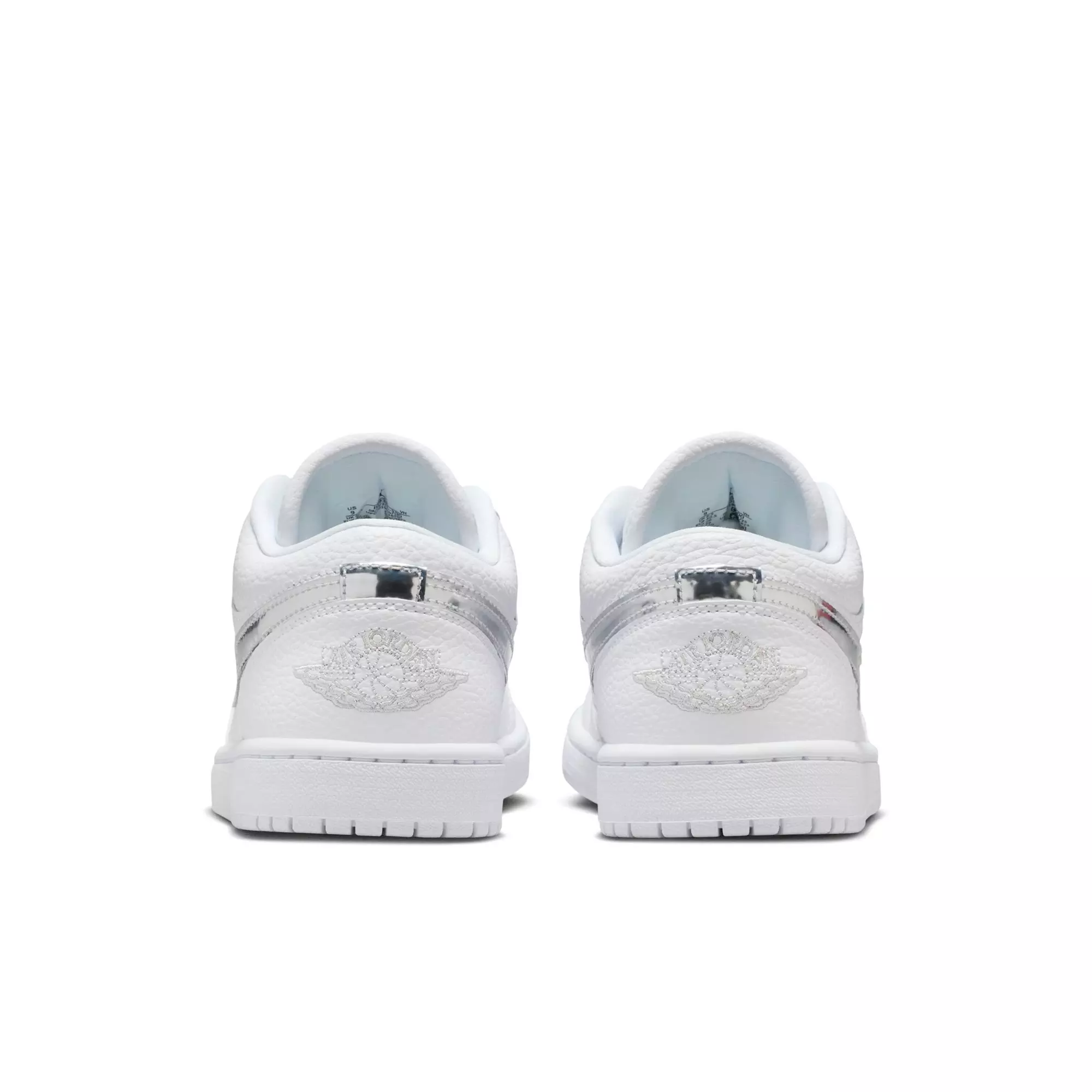Jordan 1 Low SE "White/Metallic Silver" Women's Shoe - WHITE/SILVER
