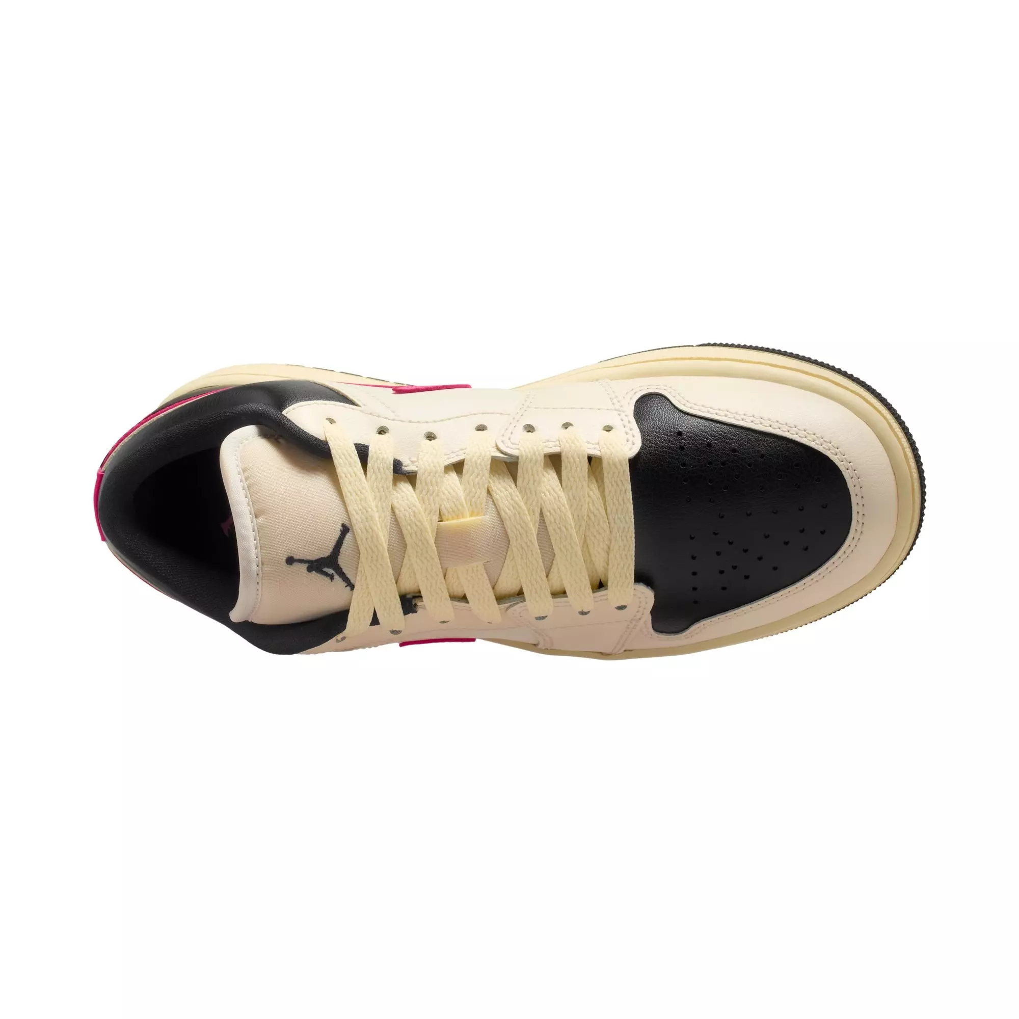 Jordan 1 Low "Pale Ivory/Racer Pink/Black/Muslin" Women's Shoe - WHITE/BLACK/PINK