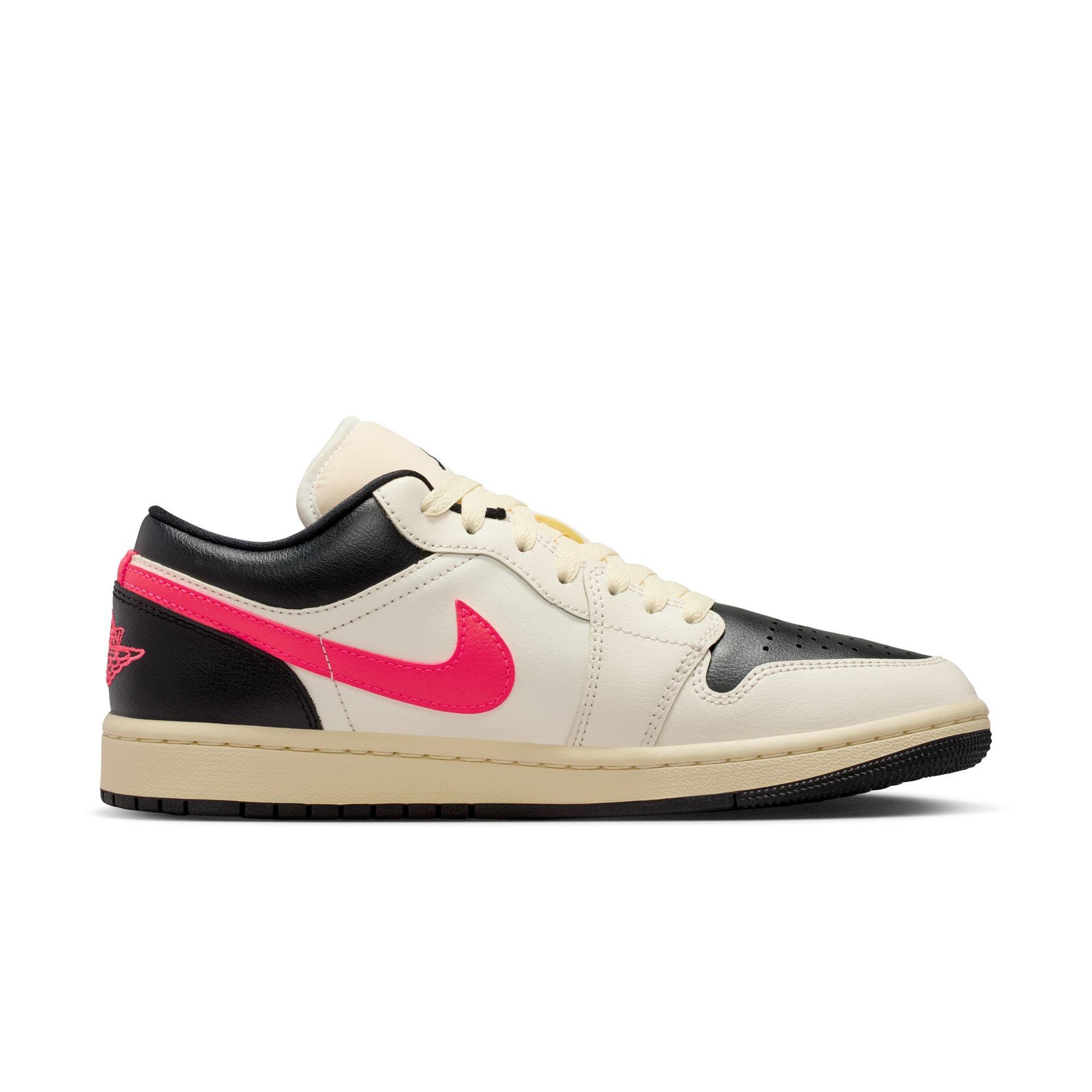 Jordan 1 Low "Pale Ivory/Racer Pink/Black/Muslin" Women's Shoe - WHITE/BLACK/PINK Thumbnail View 2