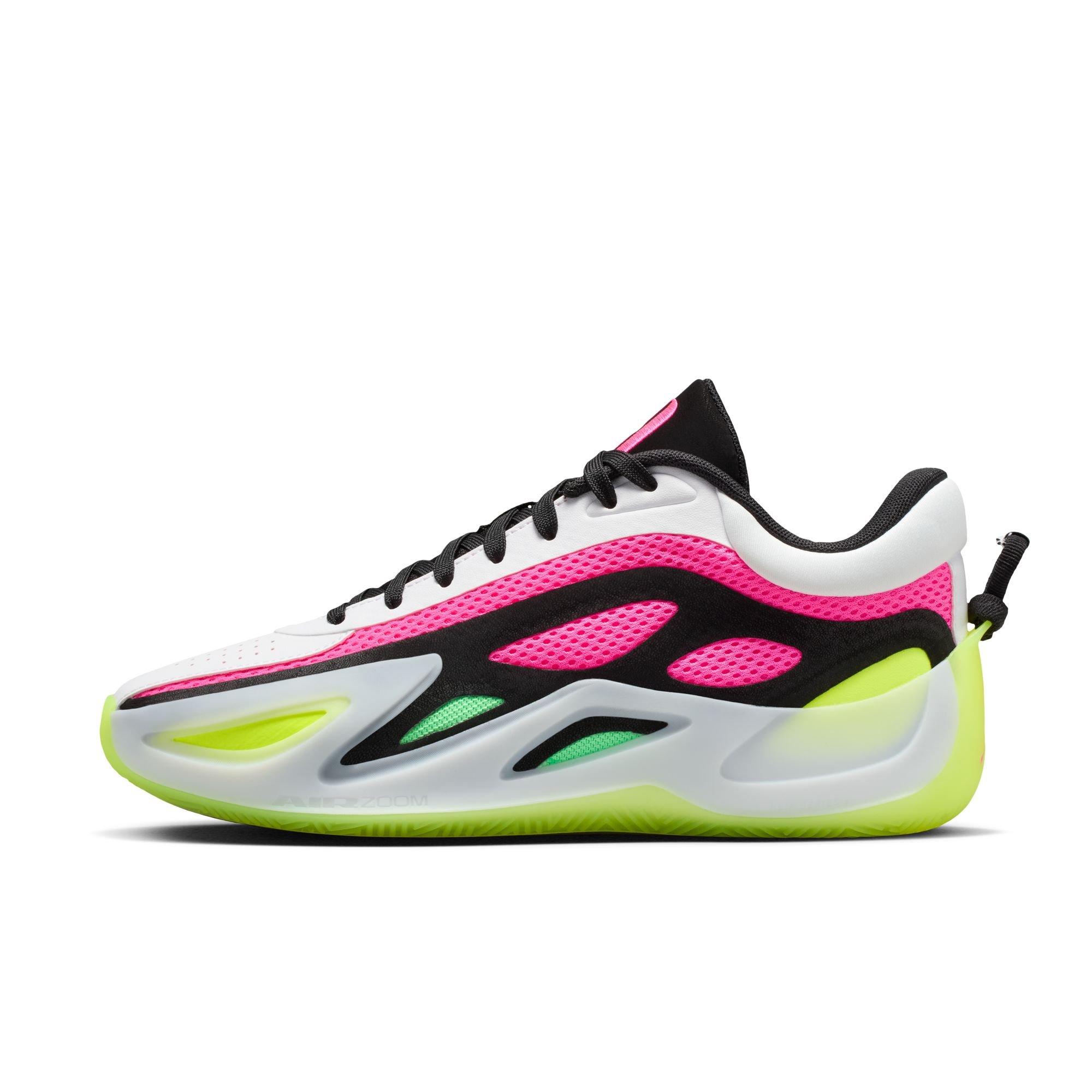 Jordan Heir Series 2 "Pink Blast" Women's Basketball Shoe - WHITE/PINK/GREEN Thumbnail View 9