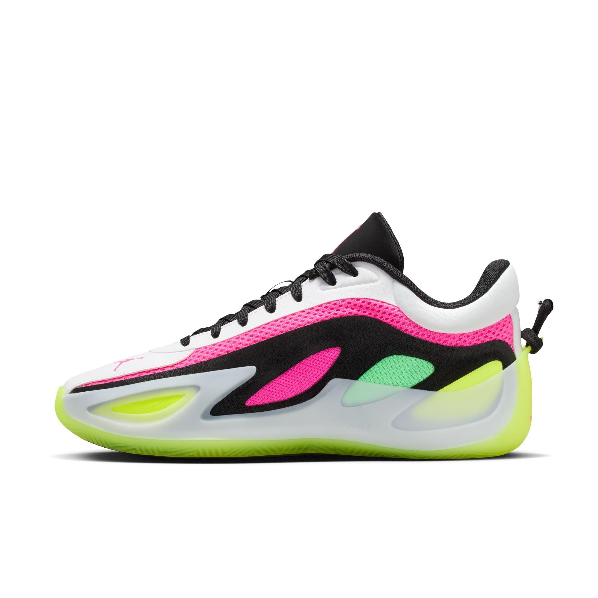 Jordan Heir Series 2 "Pink Blast" Women's Basketball Shoe - WHITE/PINK/GREEN Thumbnail View 10