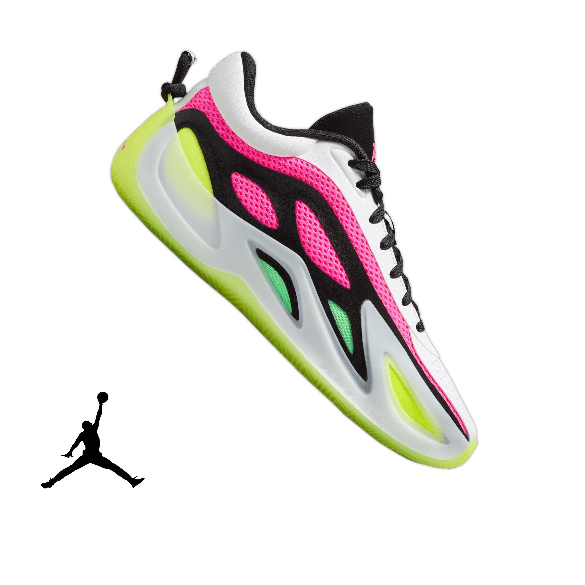 Jordan Heir Series 2 "Pink Blast" Women's Basketball Shoe - WHITE/PINK/GREEN Thumbnail View 1
