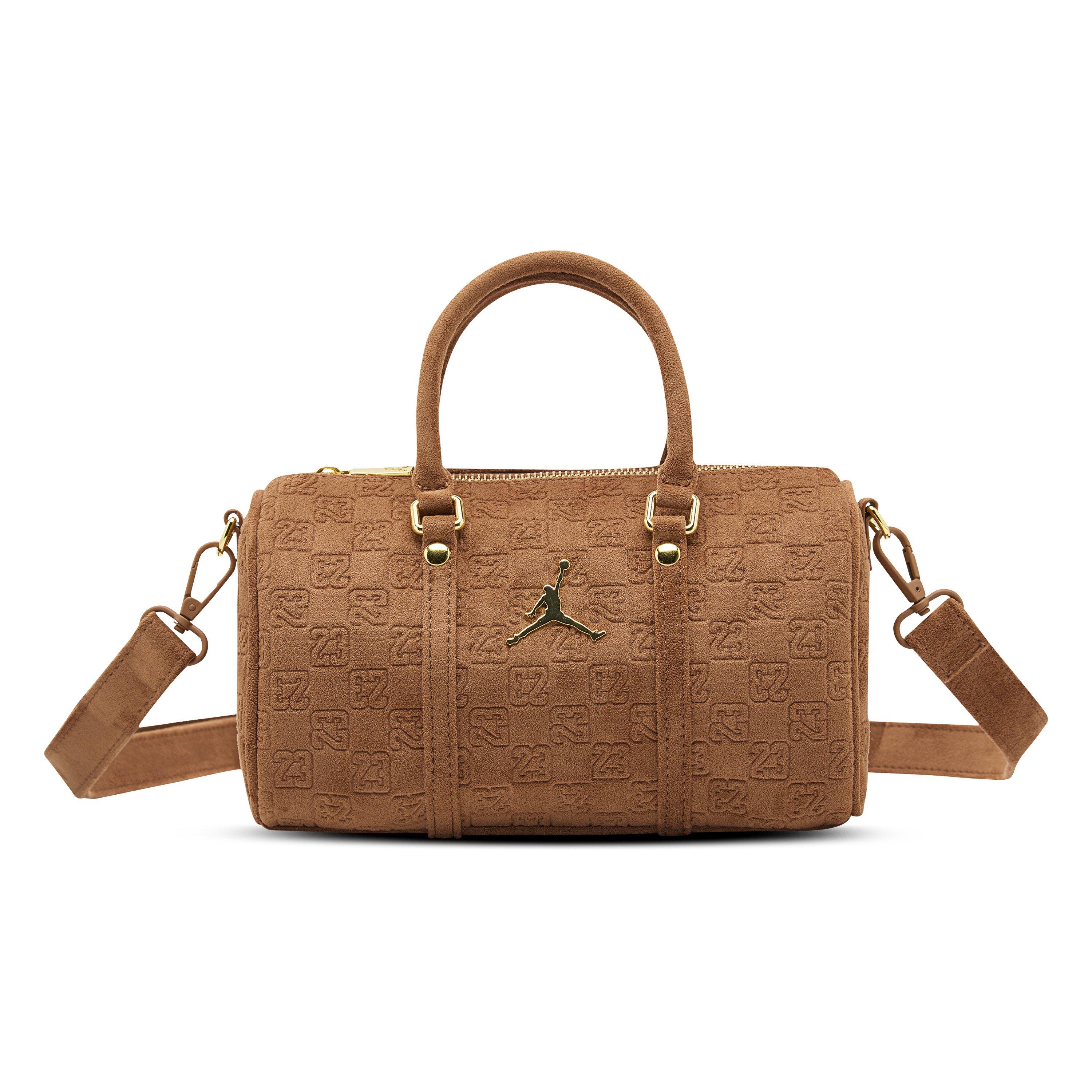 Jordan Suede Monogram Mini Duffle Bag