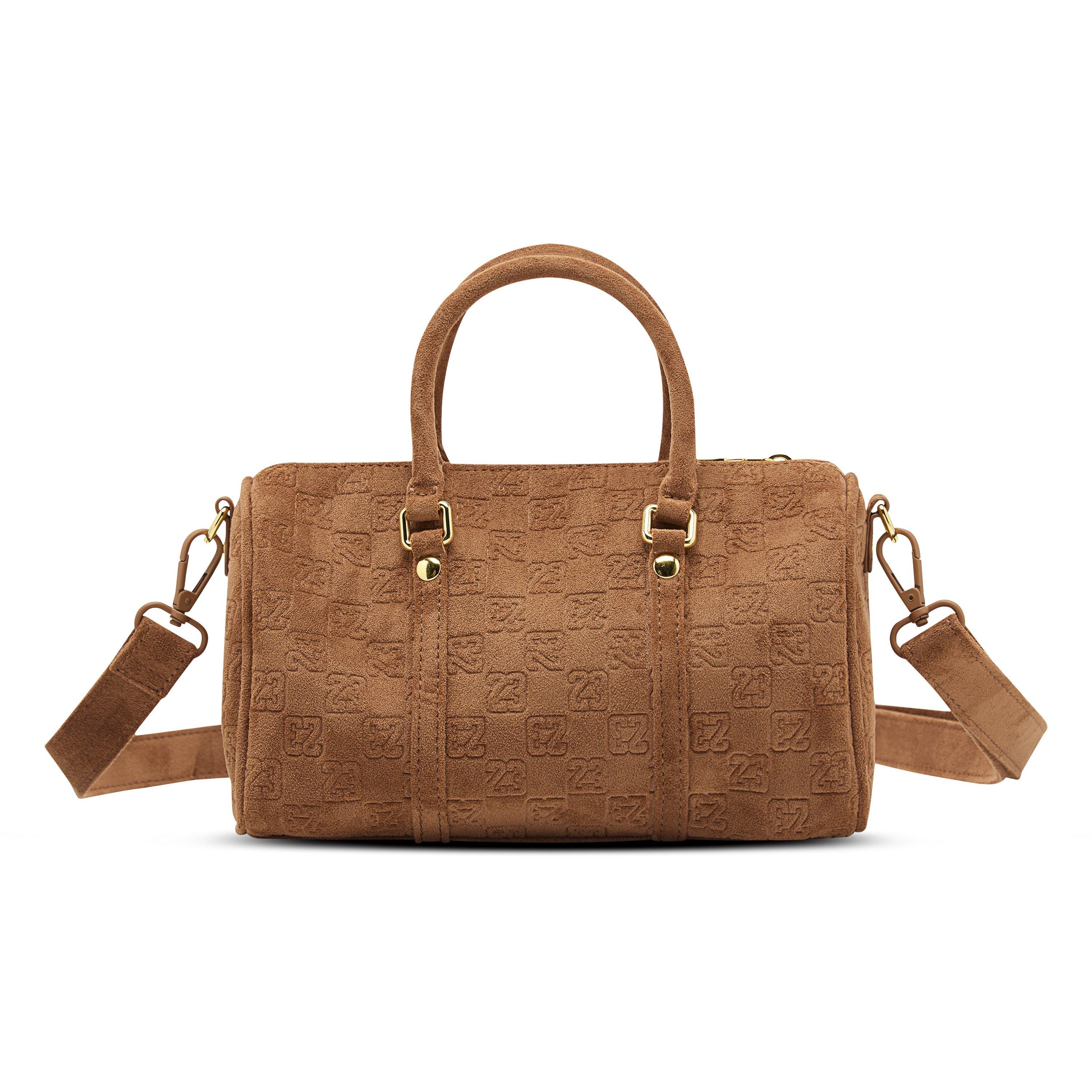 Jordan Suede Monogram Mini Brown Duffle Bag