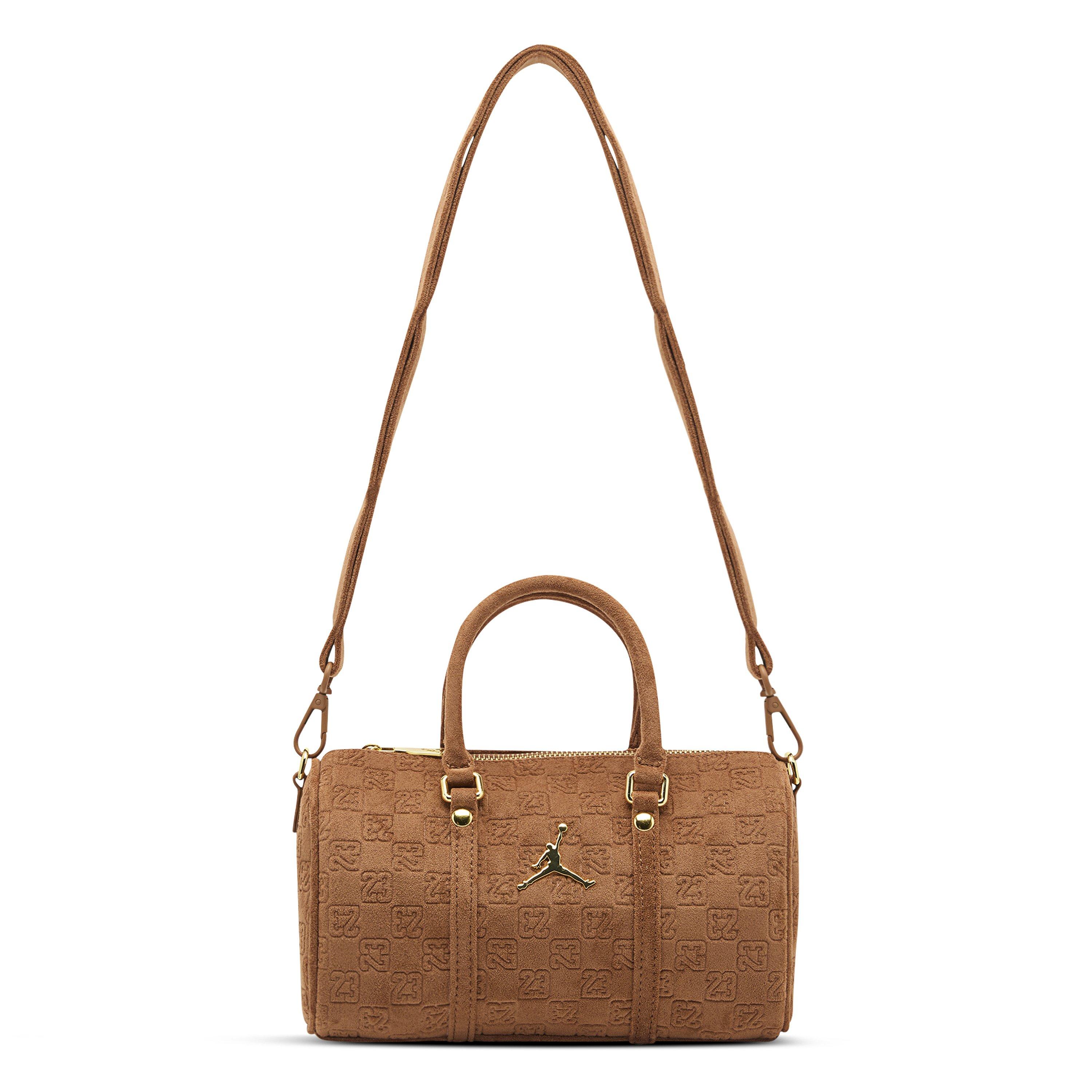 Jordan Suede Monogram Mini Brown Duffle Bag