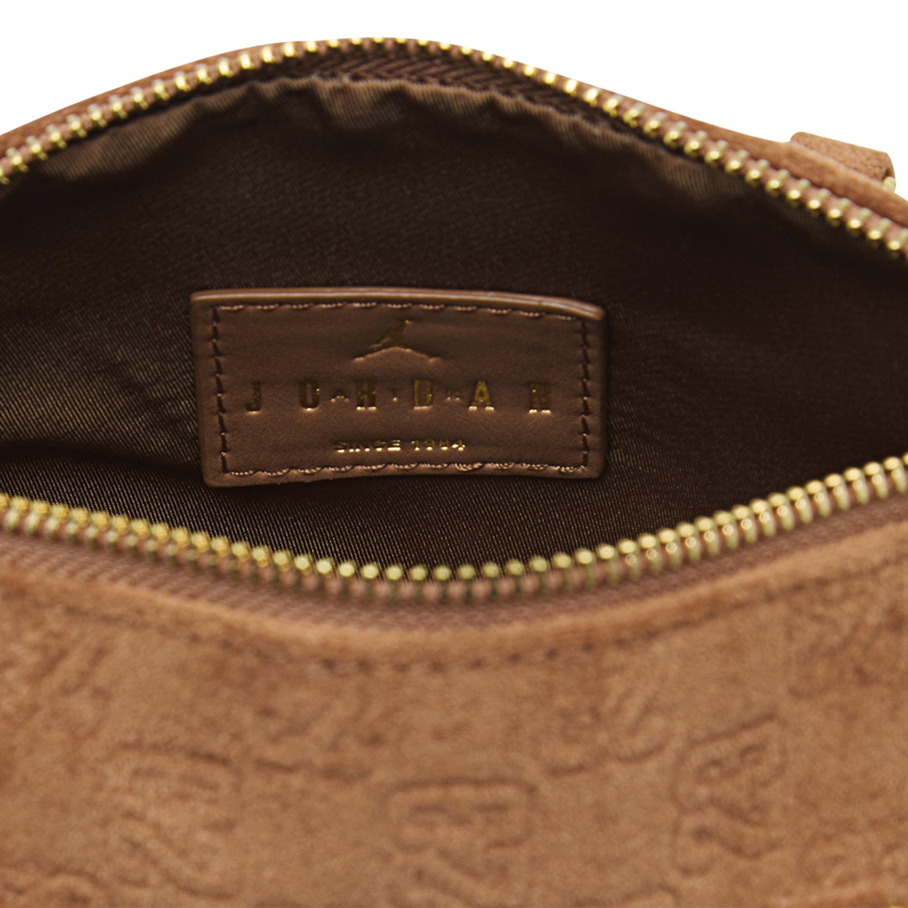 Jordan Suede Monogram Mini Brown Duffle Bag