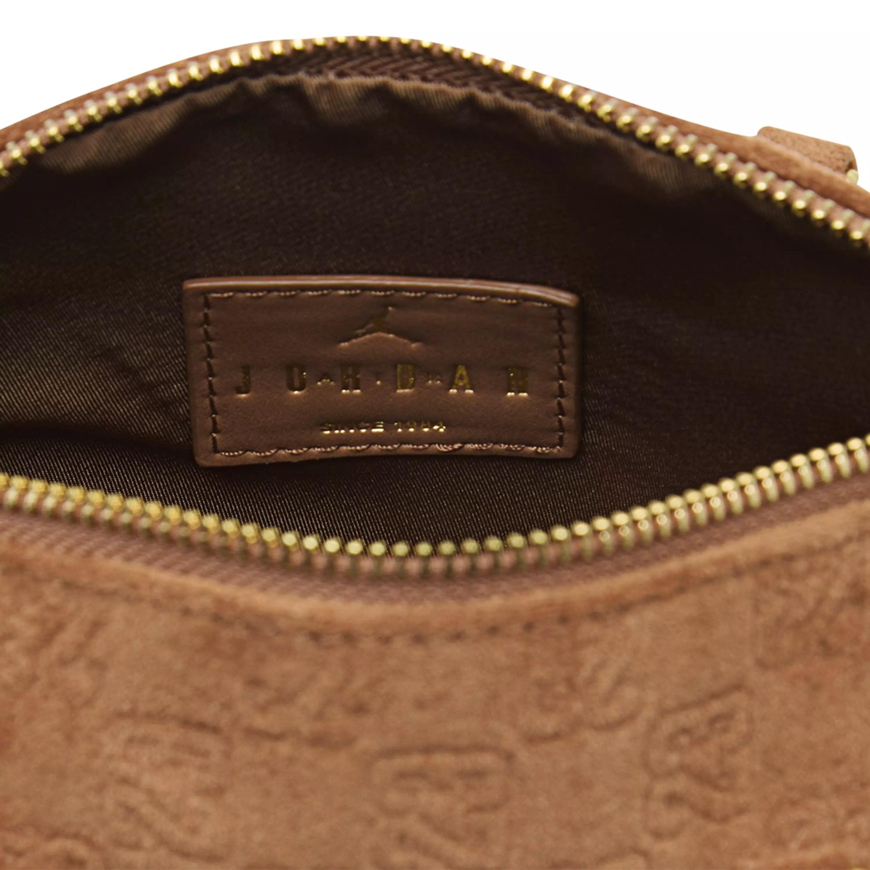 Jordan Suede Monogram Mini Duffle Bag - BROWN