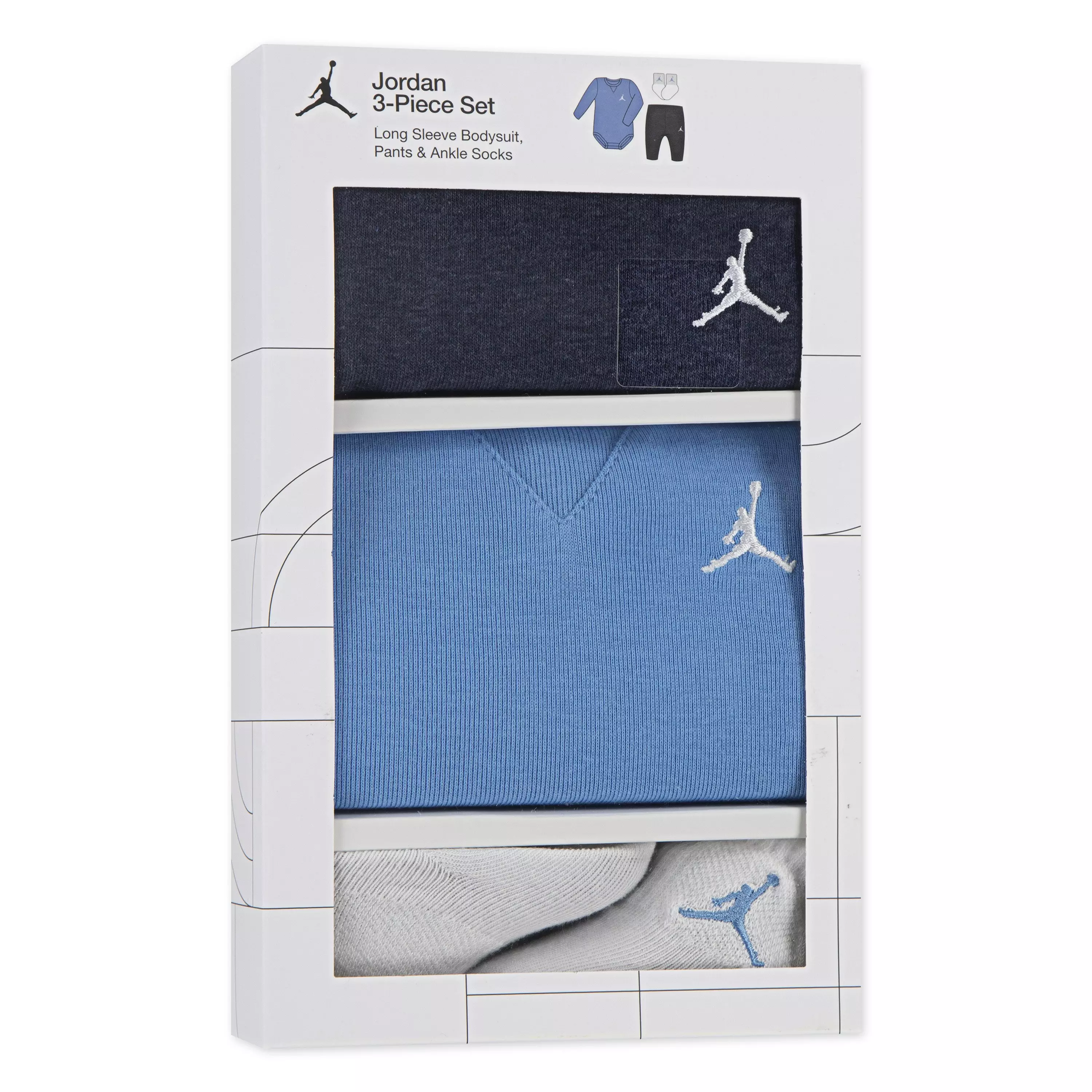 Jordan Infant Kids' Long-Sleeve Essential Box Set - Navy - NAVY