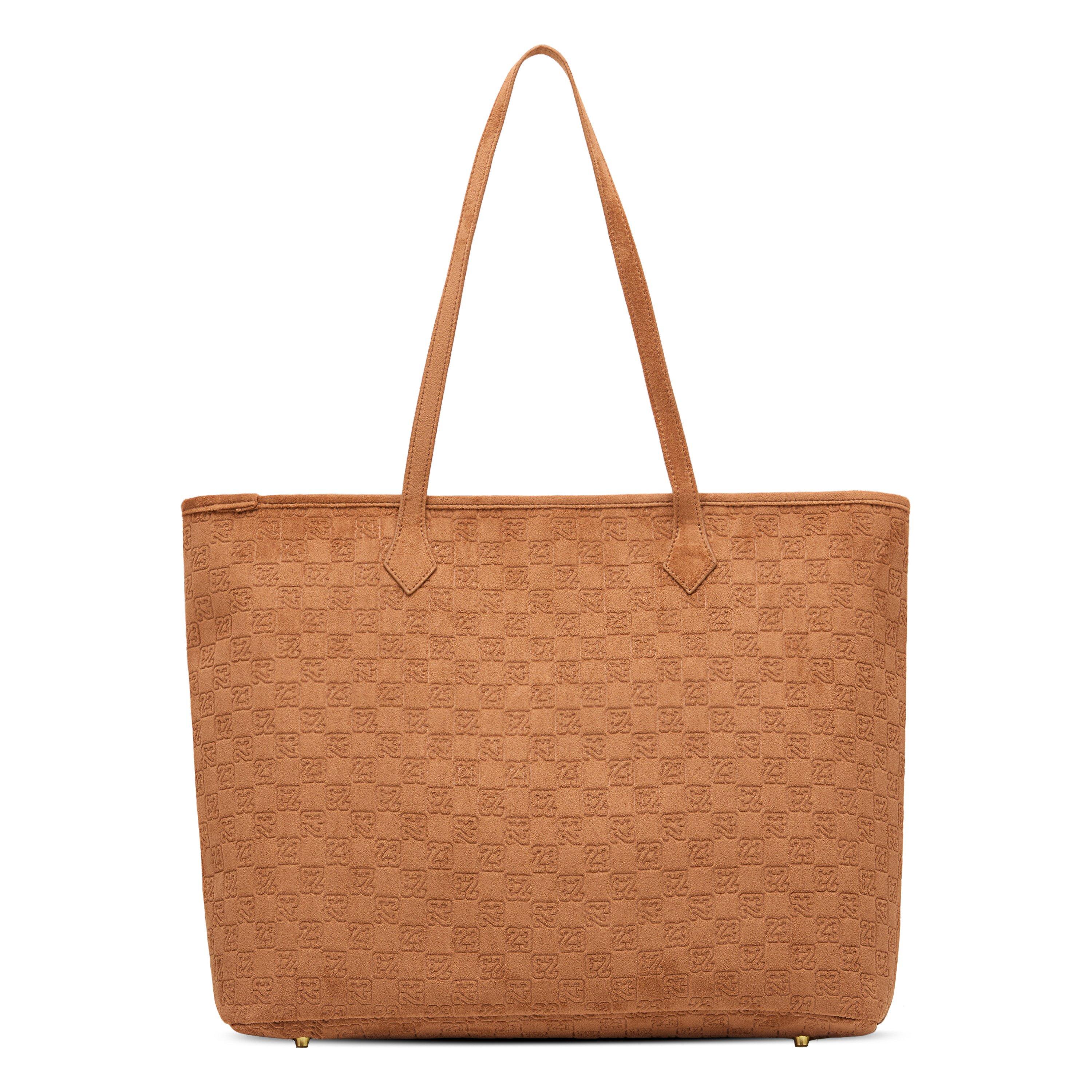 Jordan Suede Monogram Sand Tote