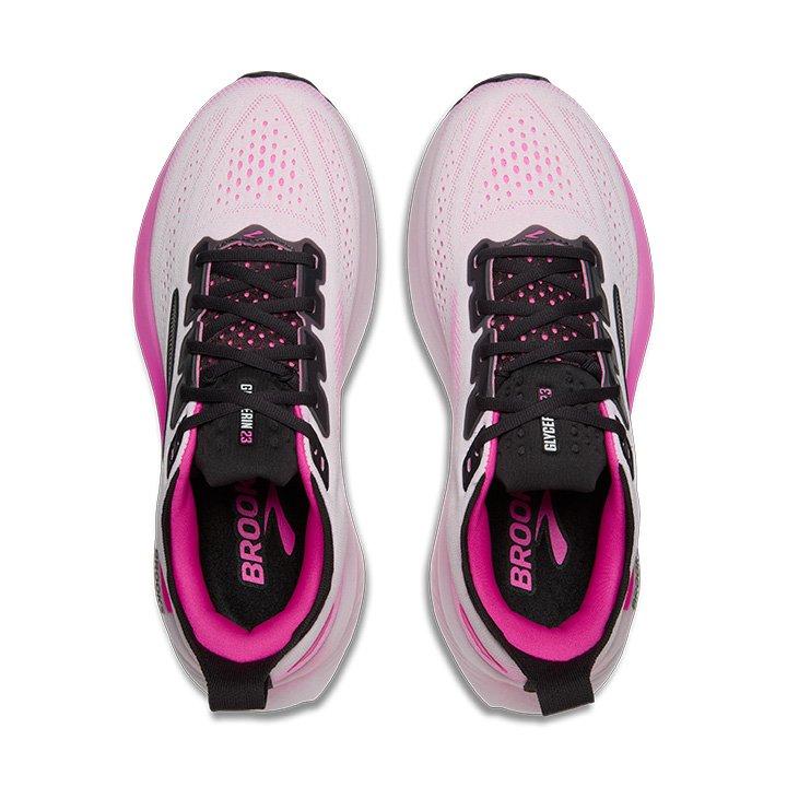 Brooks Glycerin 23 "White/Phantom/Cyber Pink" Women's Running Shoe - WHITE/PINK/BLACK Thumbnail View 7