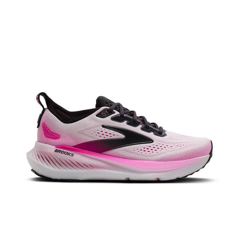 Brooks Glycerin 23 "White/Phantom/Cyber Pink" Women's Running Shoe - WHITE/PINK/BLACK Thumbnail View 1