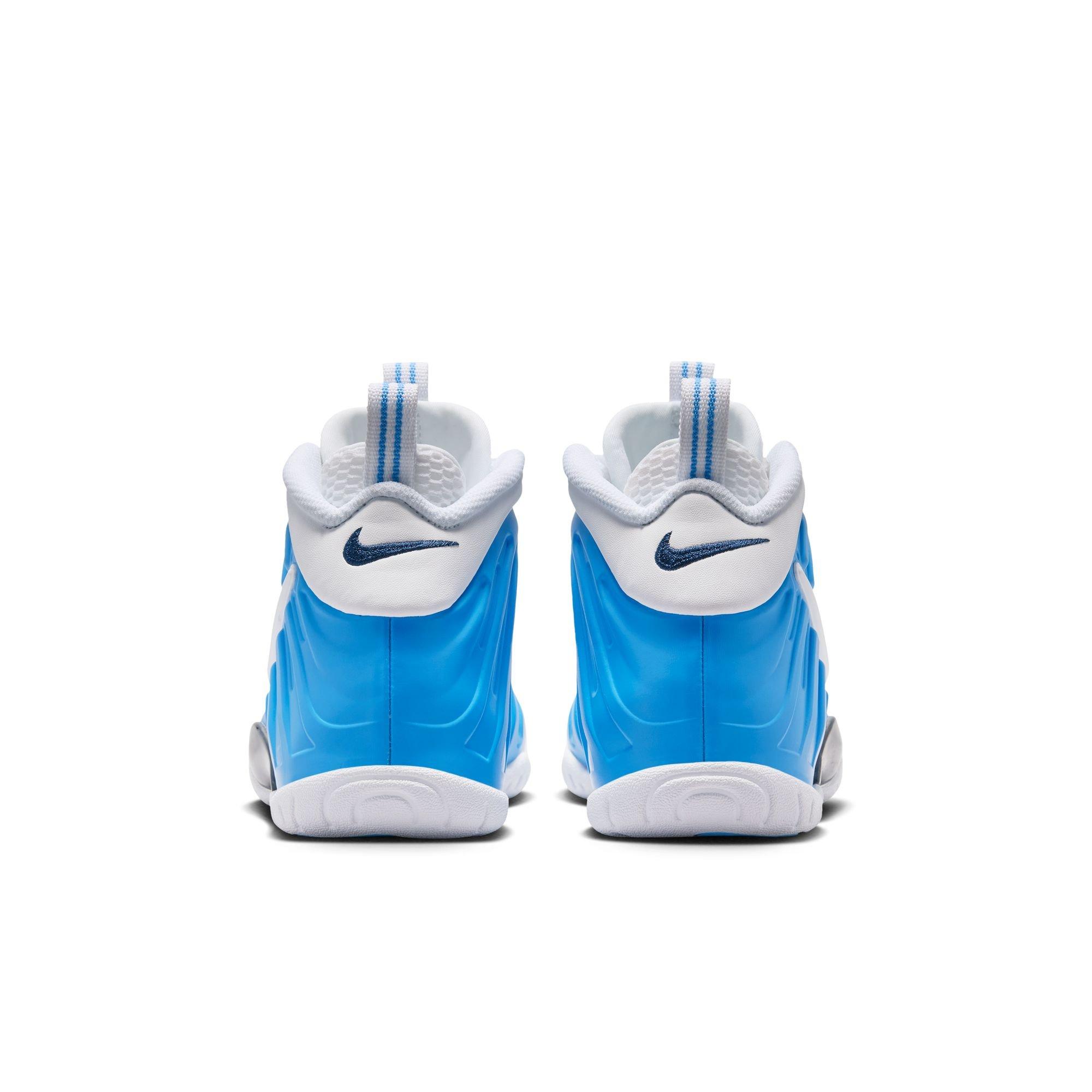 Nike Little Posite Pro "University Blue" Grade School Kids' Shoe - UNIVERSITY BLUE/WHITE Thumbnail View 11
