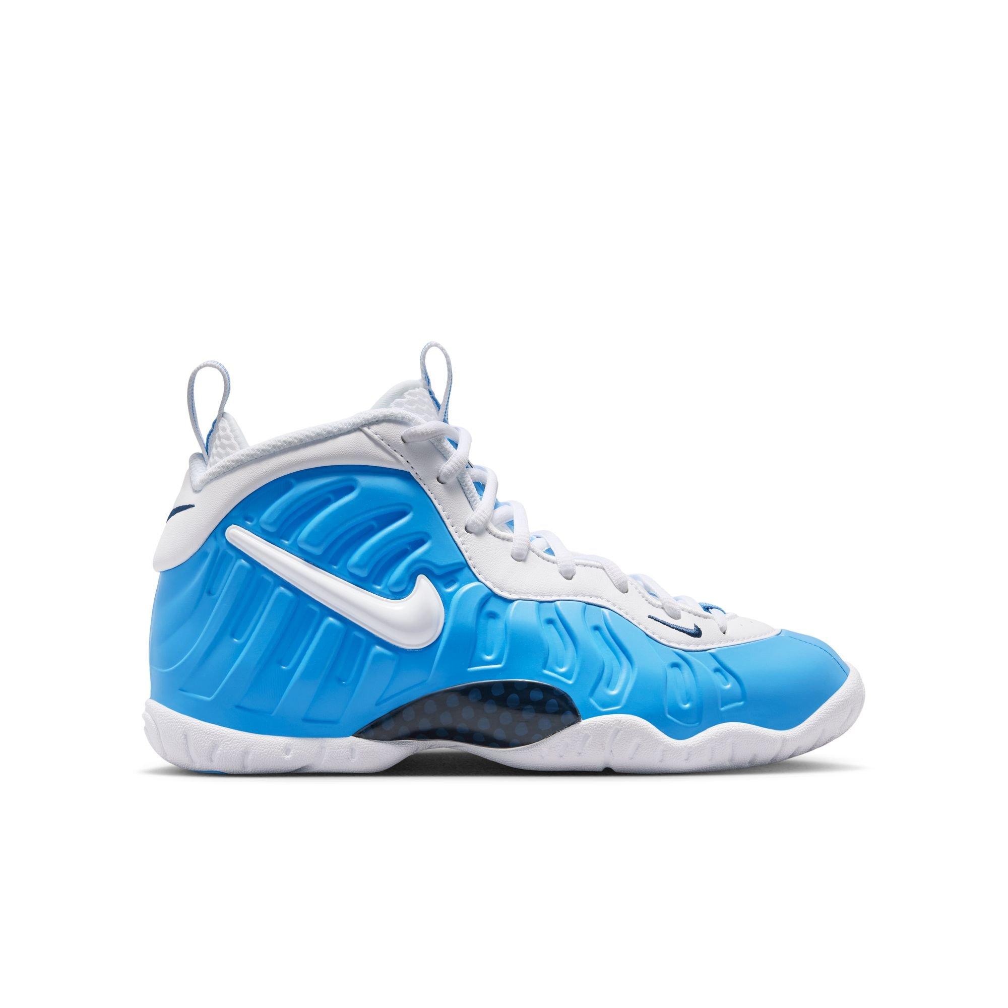 Nike Little Posite Pro "University Blue" Grade School Kids' Shoe - UNIVERSITY BLUE/WHITE Thumbnail View 2