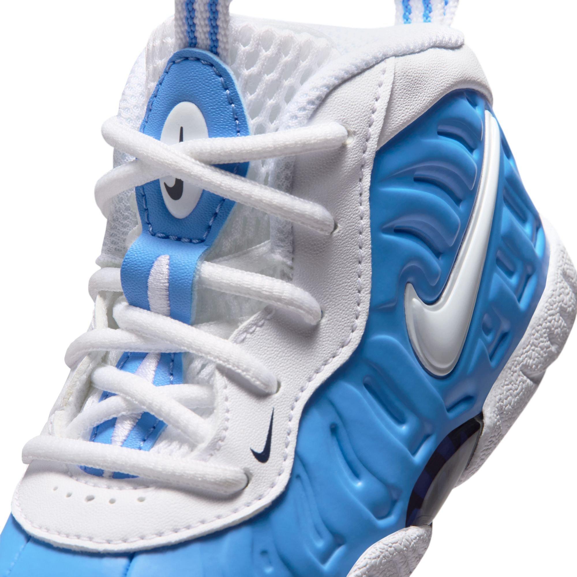 Nike Little Posite Pro "University Blue" Toddler Kids' Shoe - UNIVERSITY BLUE/WHITE Thumbnail View 5
