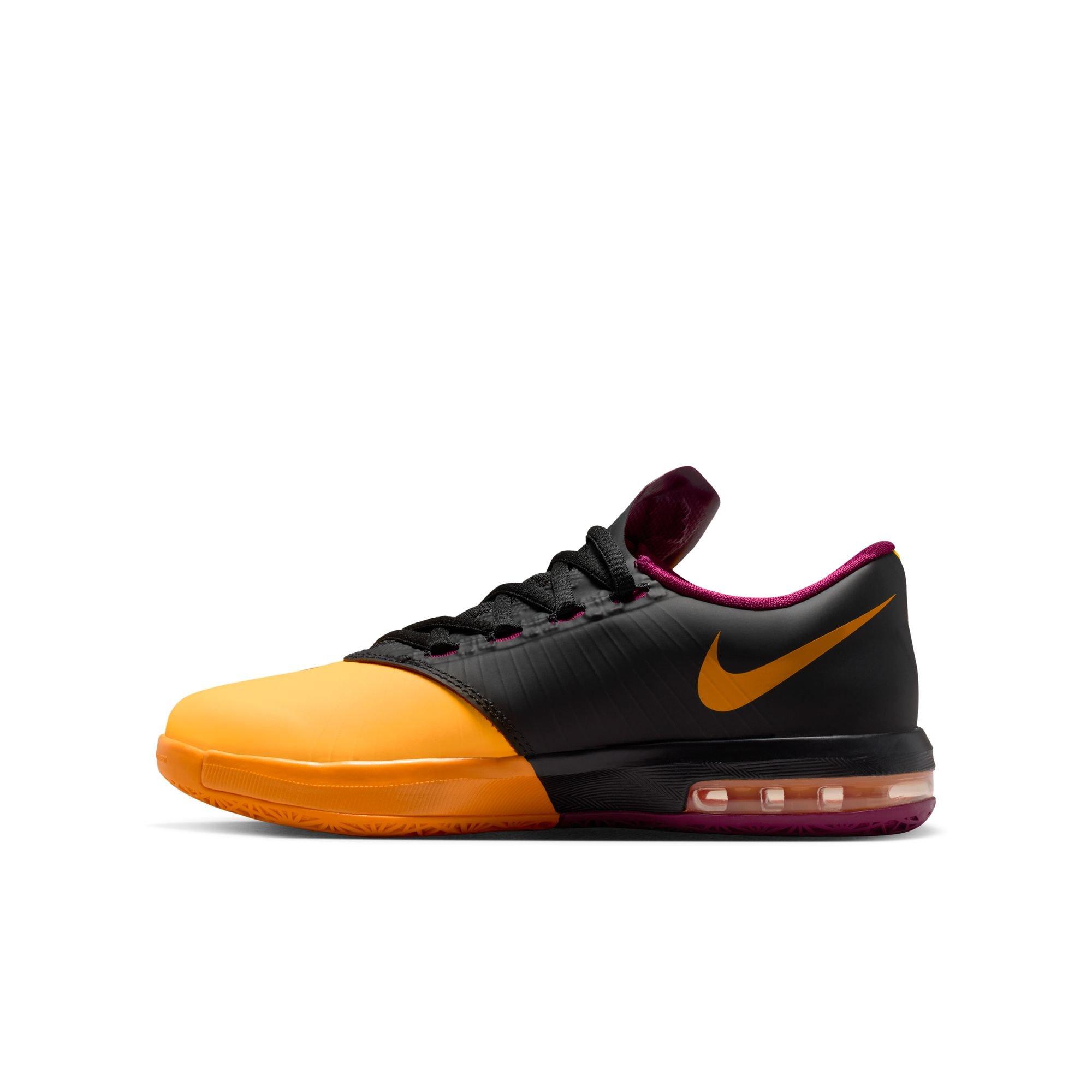 Nike Zoom KD 6 "Peanut Butter & Jelly" Grade School Kids' Shoe - LASER ORANGE/RASPBERRY RED/BLACK Thumbnail View 8