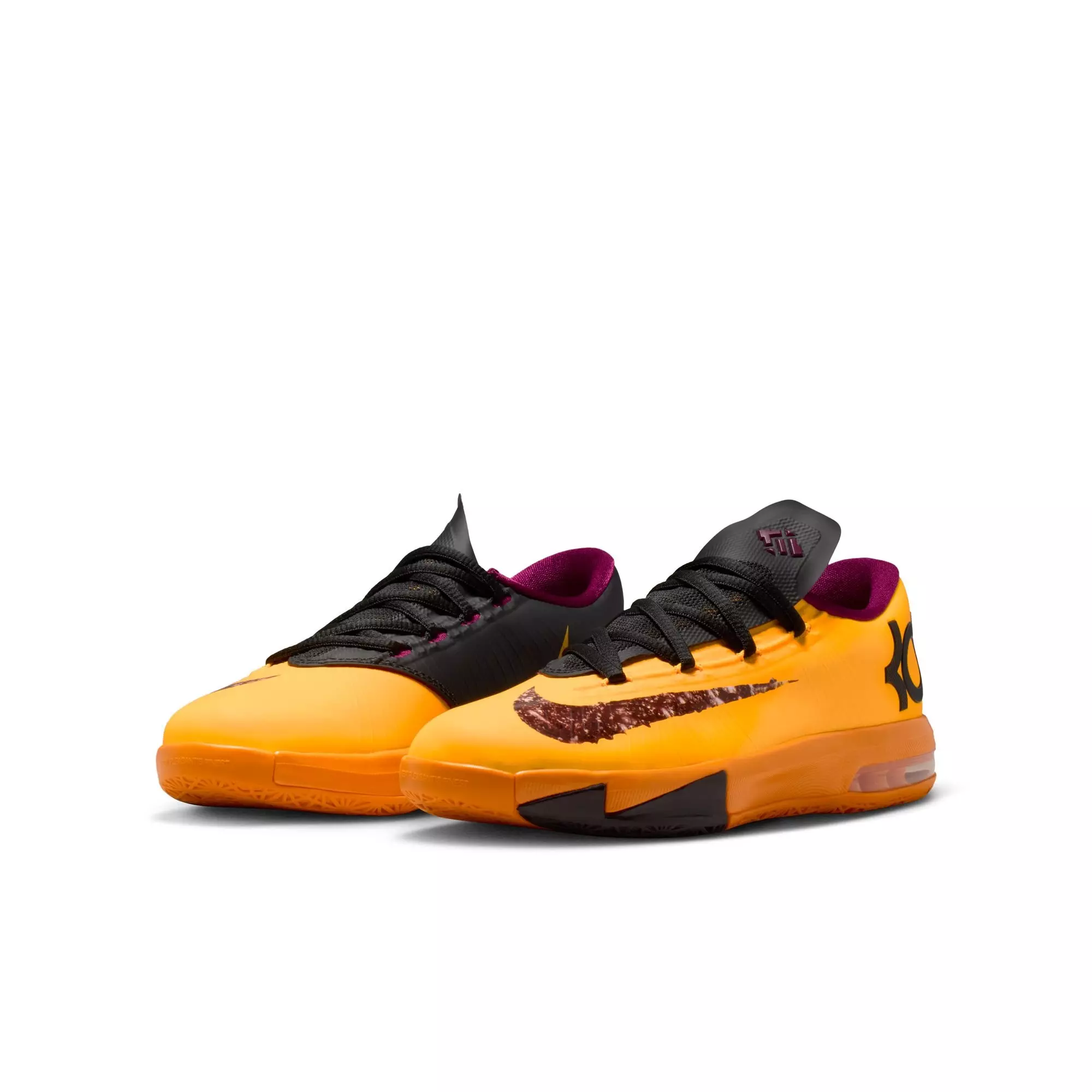 Nike Zoom KD 6 "Peanut Butter & Jelly" Grade School Kids' Shoe - LASER ORANGE/RASPBERRY RED/BLACK