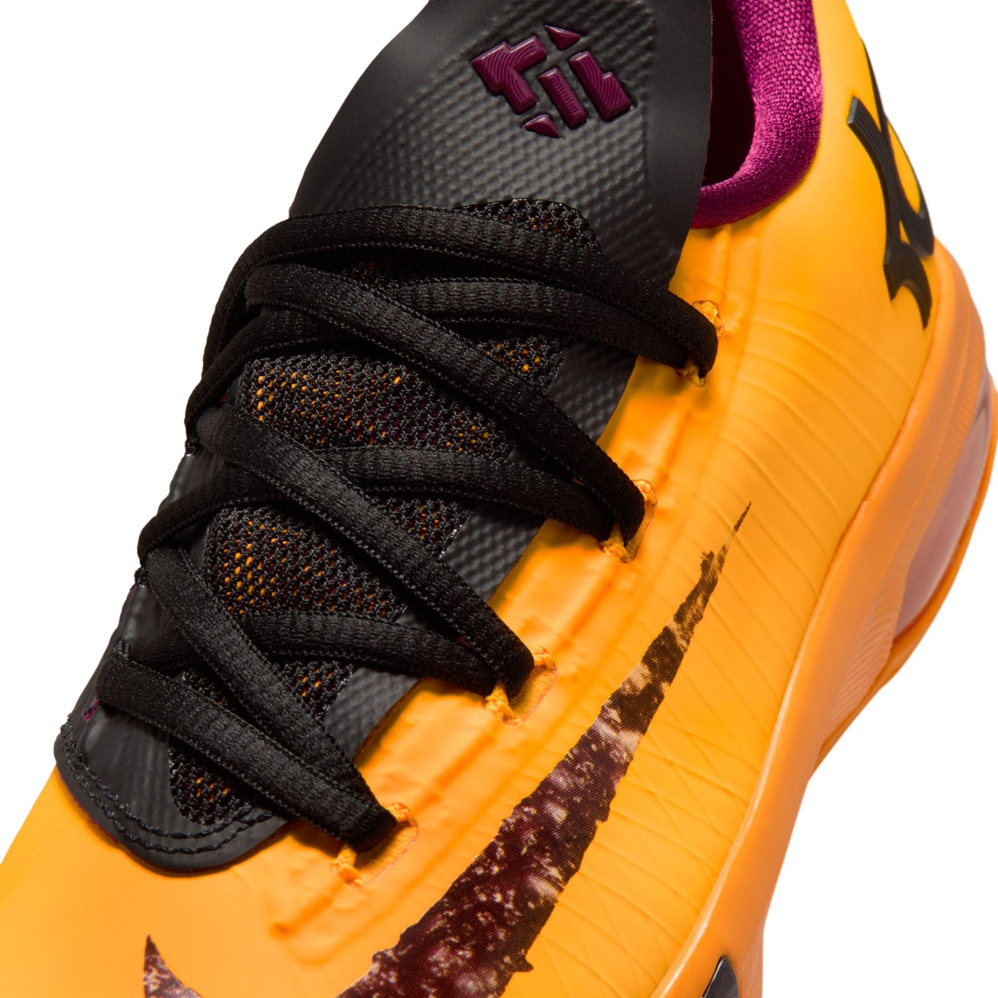 Nike Zoom KD 6 "Peanut Butter & Jelly" Grade School Kids' Shoe - LASER ORANGE/RASPBERRY RED/BLACK Thumbnail View 5