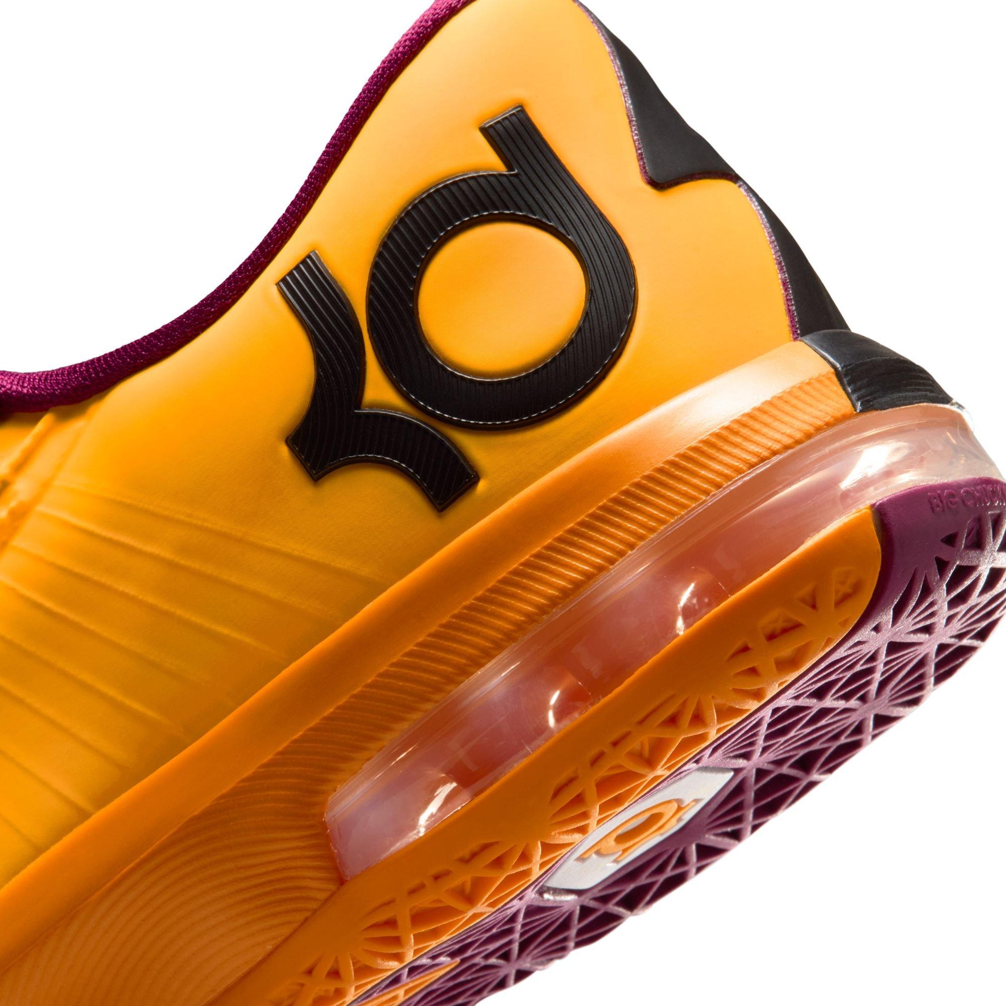 Nike Zoom KD 6 "Peanut Butter & Jelly" Grade School Kids' Shoe - LASER ORANGE/RASPBERRY RED/BLACK Thumbnail View 6