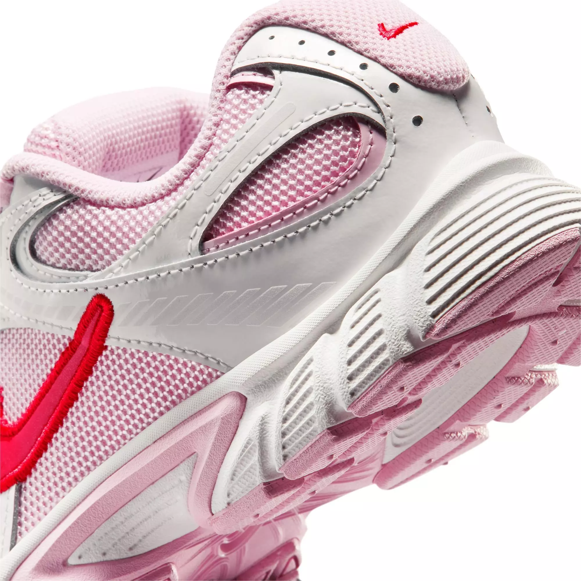 Nike V5 RNR "Summit White/Lt Crimson/Pink Foam" Grade School Girls' Shoe - PINK/RED