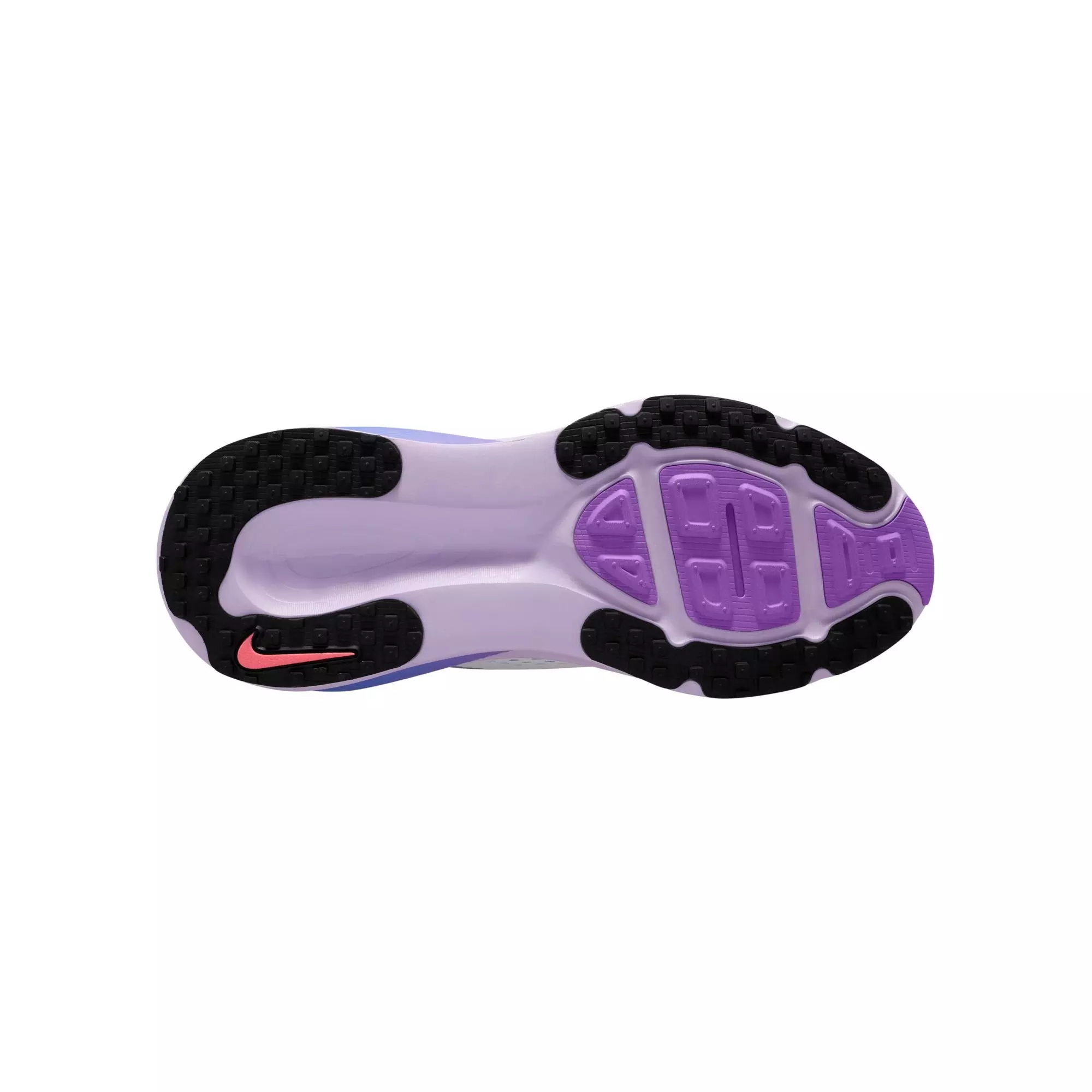 Nike Vomero 18 "White/Hot Lava/Violet Mist/Sapphire" Grade School Girls' Road Running Shoe - WHITE/PURPLE