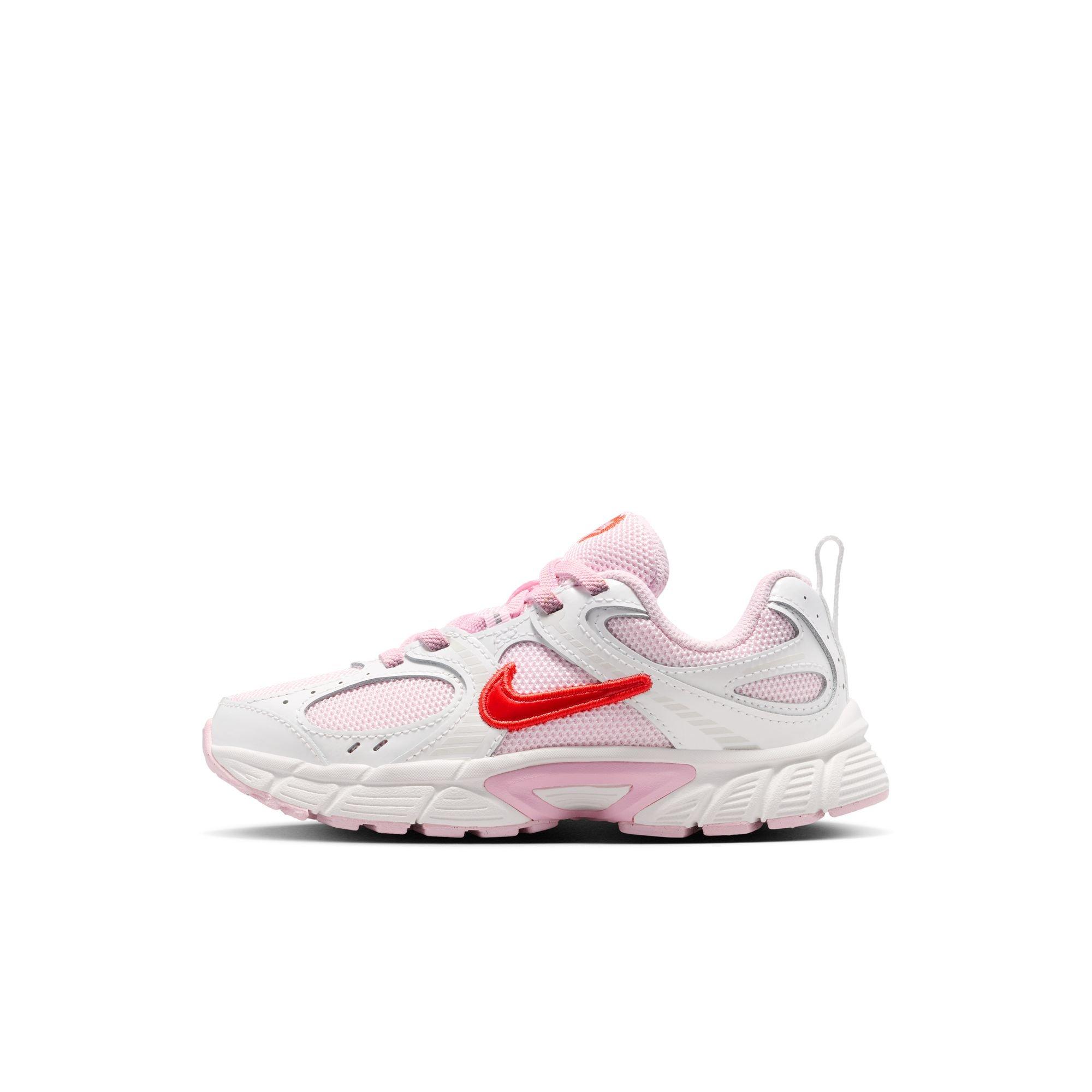 Nike V5 RNR Preschool Girls' "Summit White/Lt Crimson/Pink Foam" Shoe