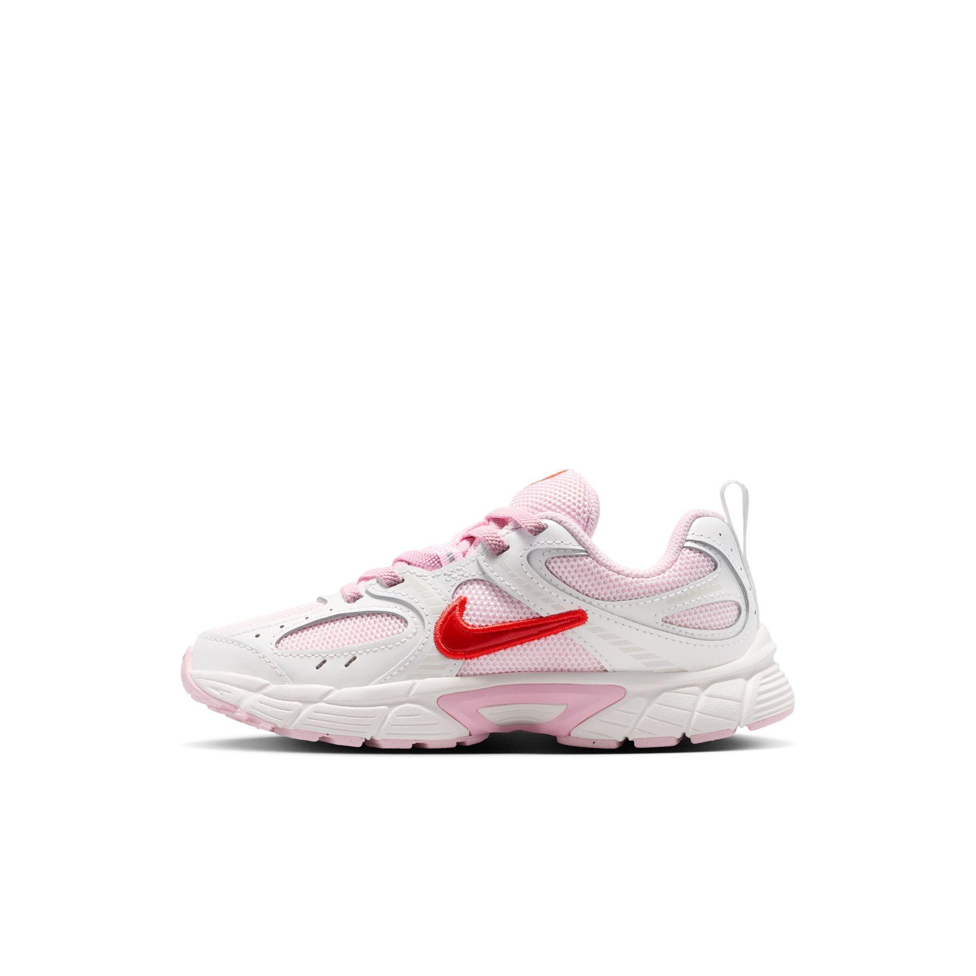 Nike V5 RNR Preschool Girls' "Summit White/Lt Crimson/Pink Foam" Shoe
