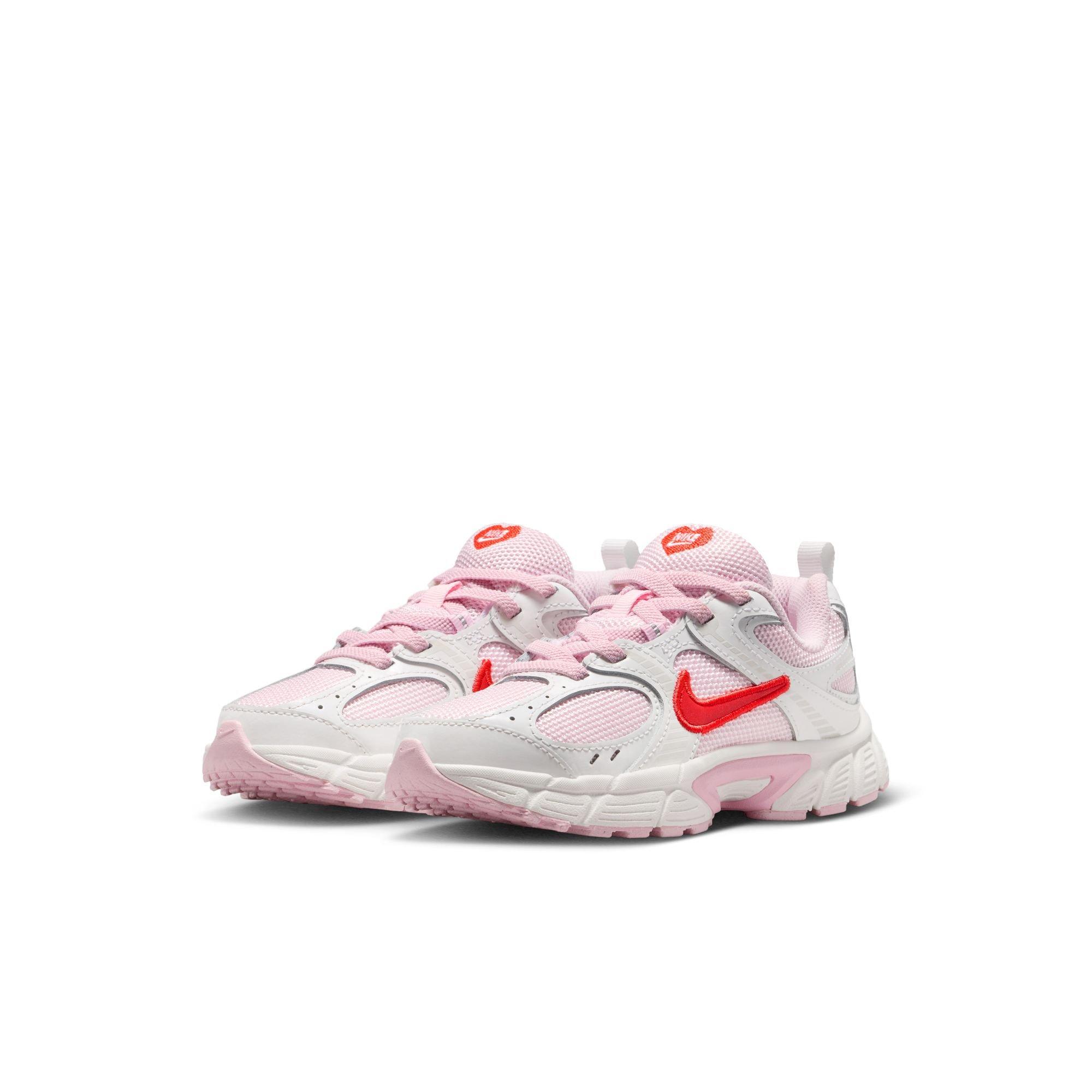 Nike V5 RNR Preschool Girls' "Summit White/Lt Crimson/Pink Foam" Shoe