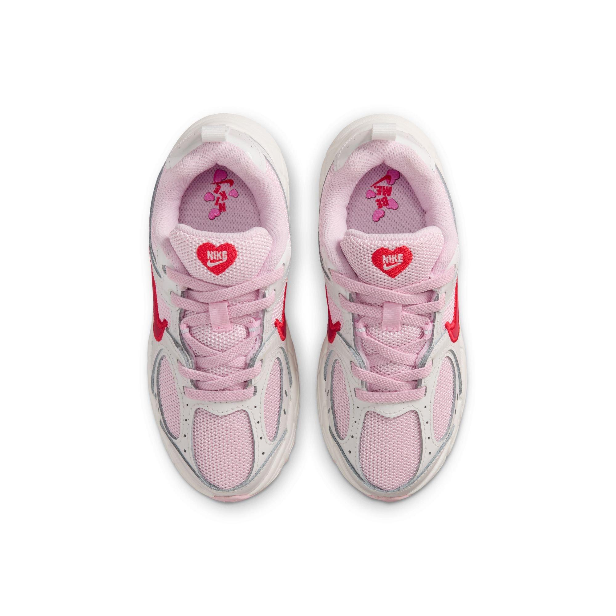 Nike V5 RNR Preschool Girls' "Summit White/Lt Crimson/Pink Foam" Shoe