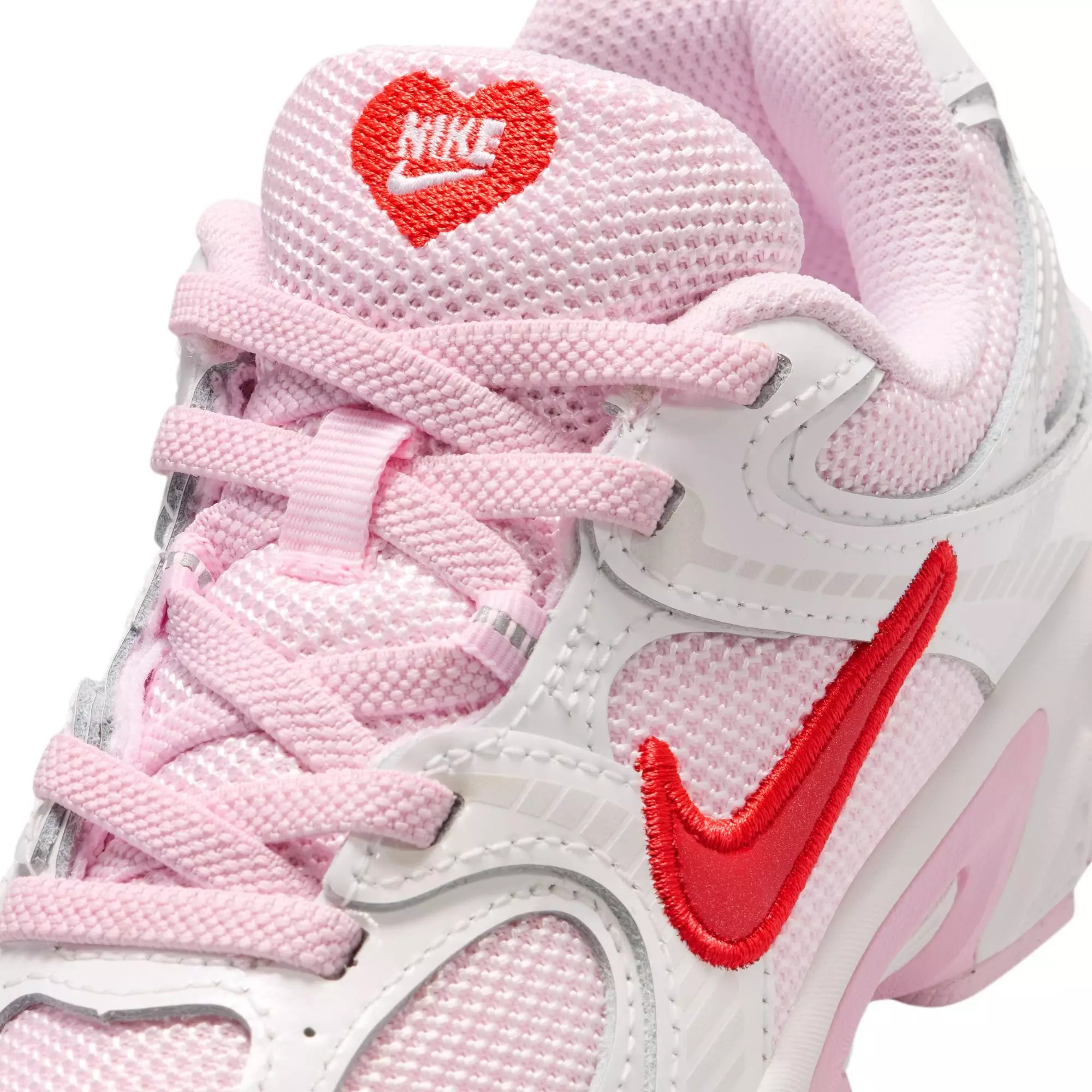 Nike V5 RNR "Summit White/Lt Crimson/Pink Foam" Preschool Girls' Shoe - PINK/RED
