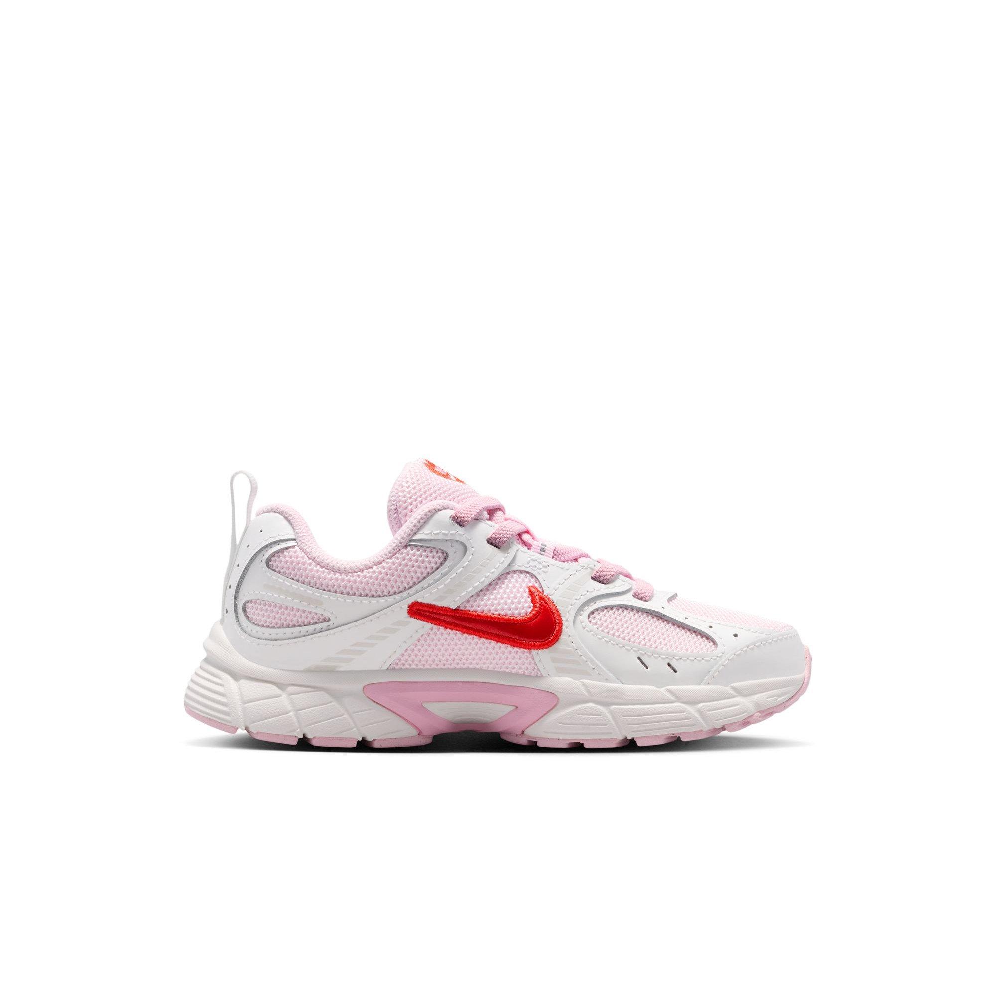 Nike V5 RNR Preschool Girls' "Summit White/Lt Crimson/Pink Foam" Shoe