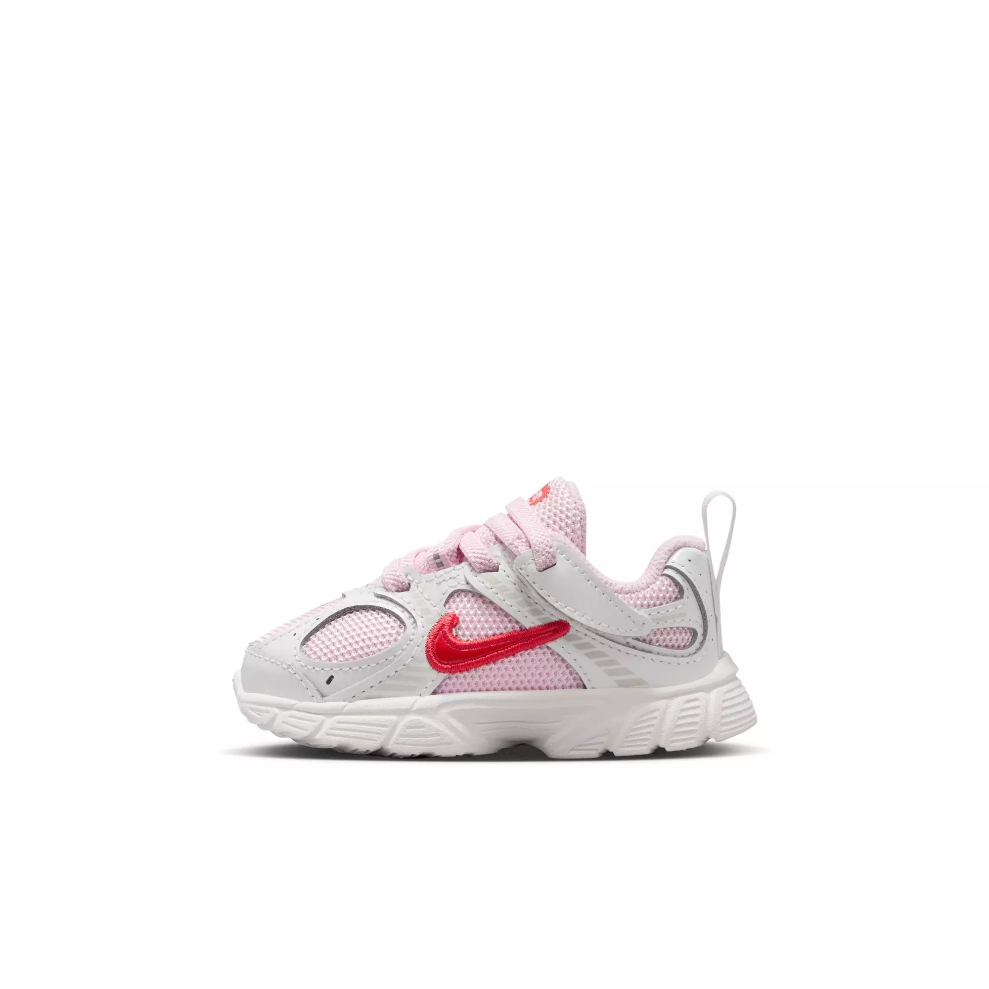 Nike V5 RNR "Summit White/Lt Crimson/Pink Foam" Toddler Girls' Shoe - PINK/RED
