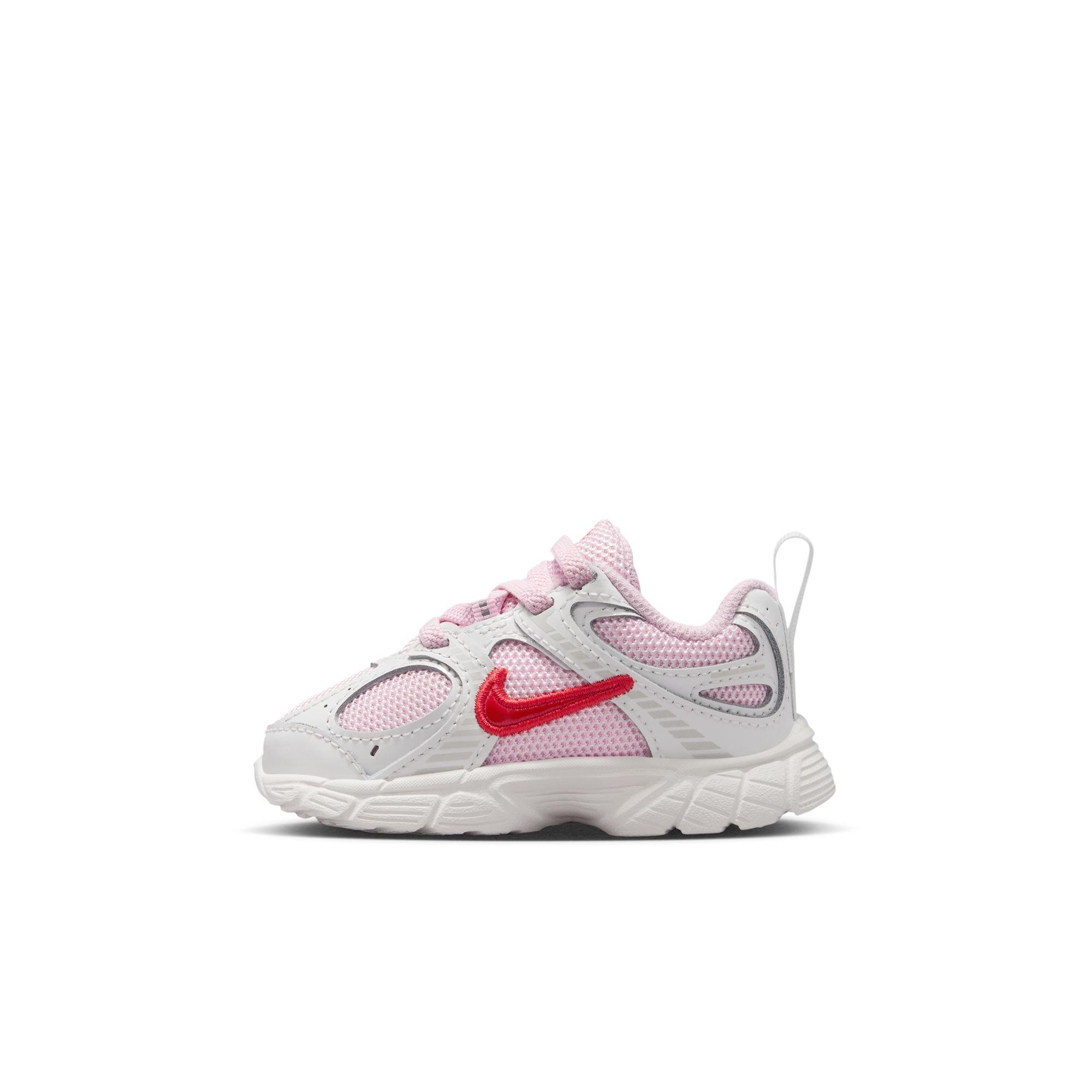 Nike V5 RNR "Summit White/Lt Crimson/Pink Foam" Toddler Girls' Shoe - PINK/RED Thumbnail View 4