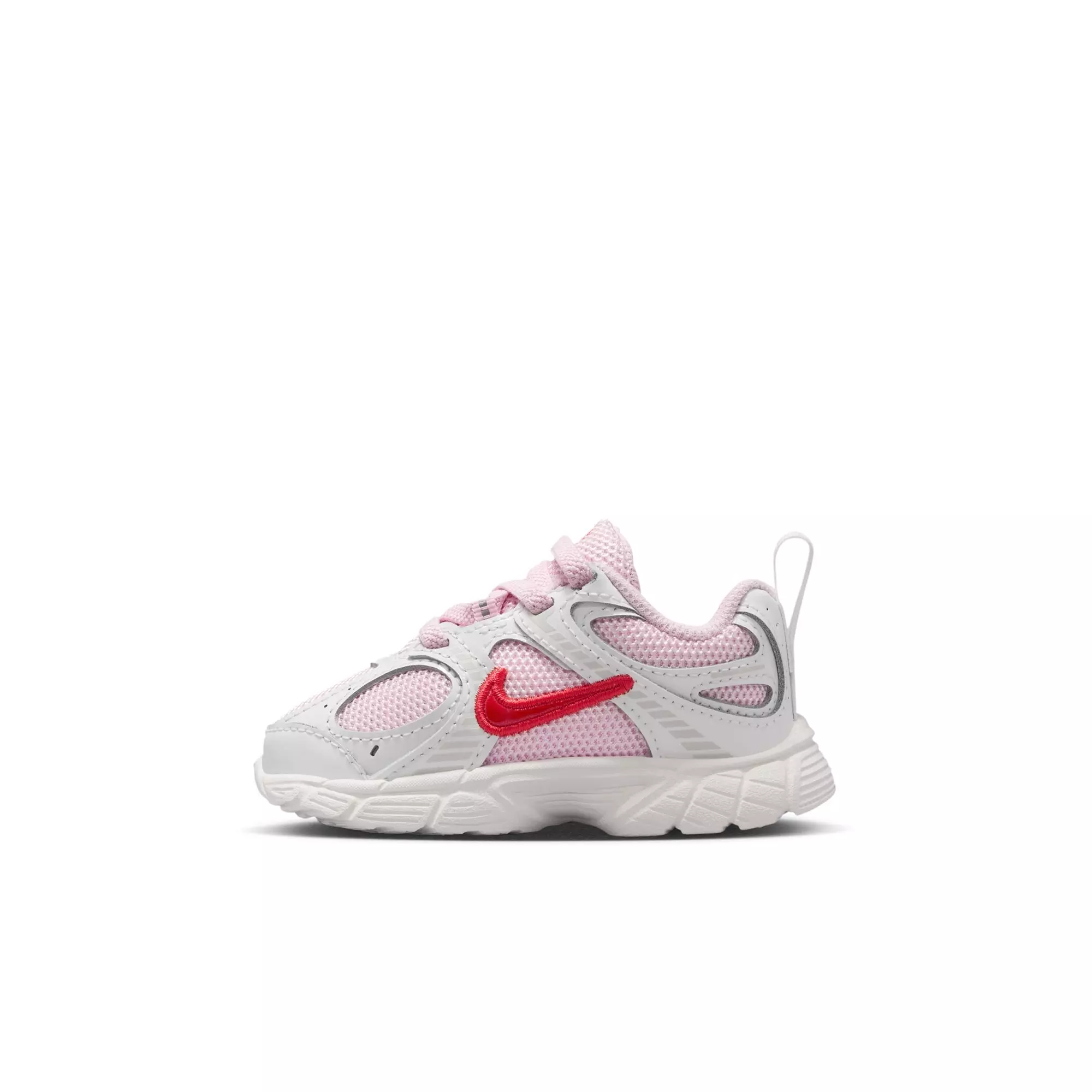 Nike V5 RNR "Summit White/Lt Crimson/Pink Foam" Toddler Girls' Shoe - PINK/RED