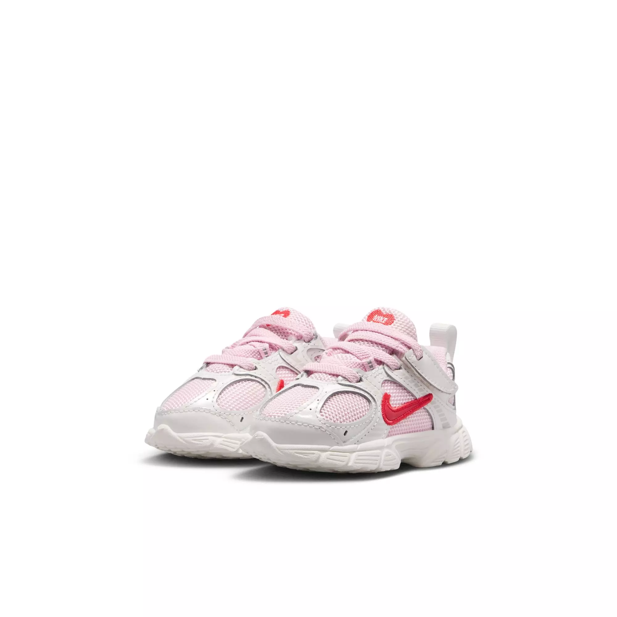 Nike V5 RNR "Summit White/Lt Crimson/Pink Foam" Toddler Girls' Shoe - PINK/RED