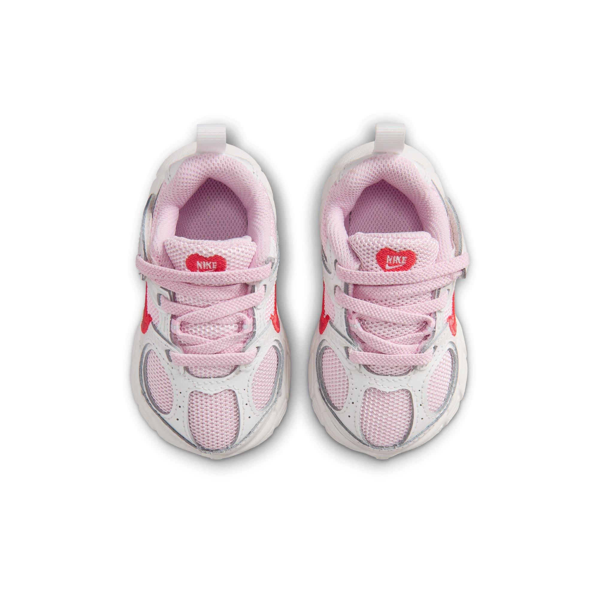 Nike V5 RNR "Summit White/Lt Crimson/Pink Foam" Toddler Girls' Shoe - PINK/RED Thumbnail View 6